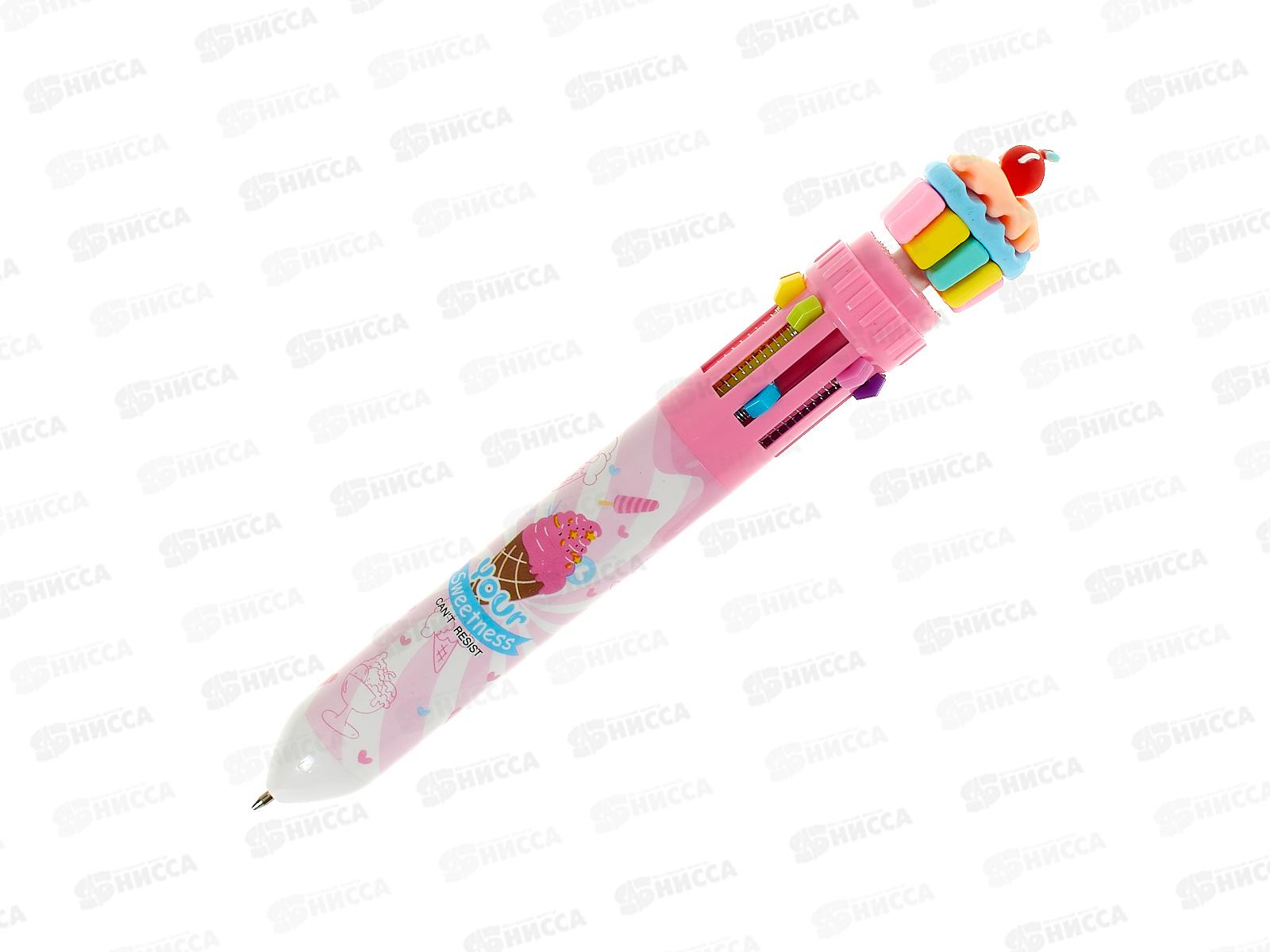 Ручка шар. Alingar Розовый микс авт. 10цв., 0,5мм  AL11616 *36