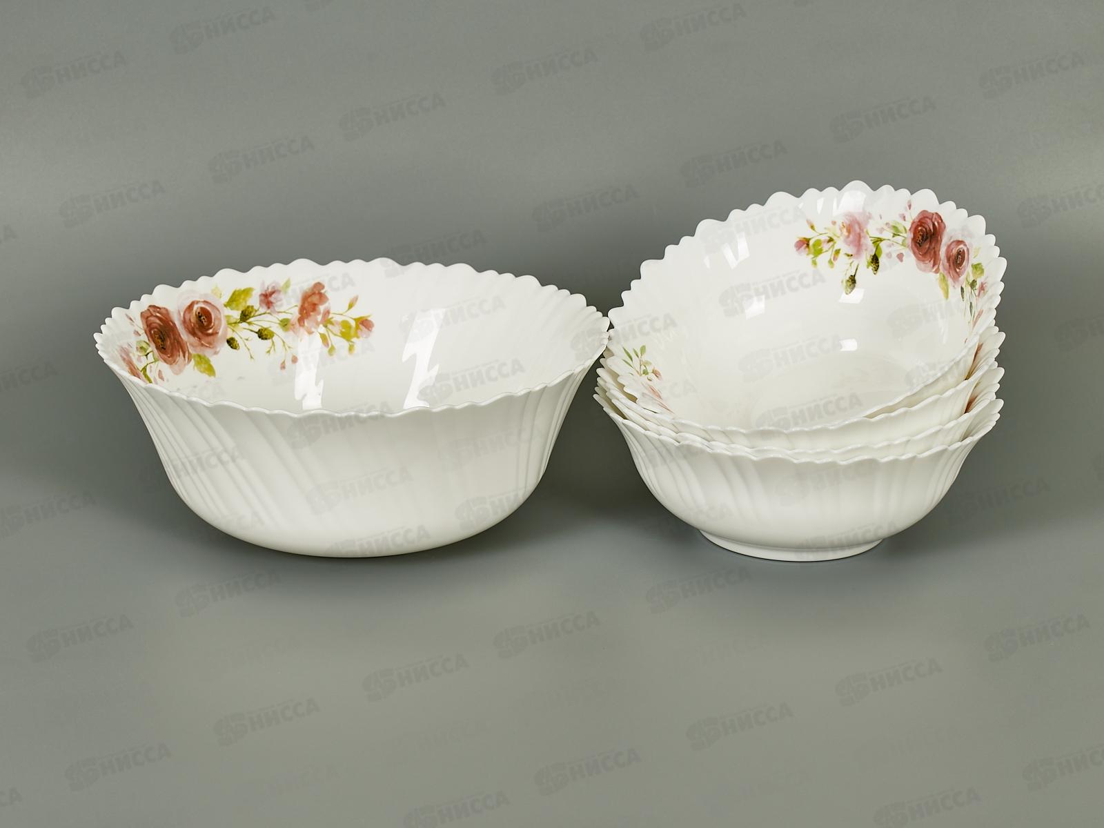 Набор салатников JEWEL Роуз 5пред. (стеклокерамика) ПС0097-58