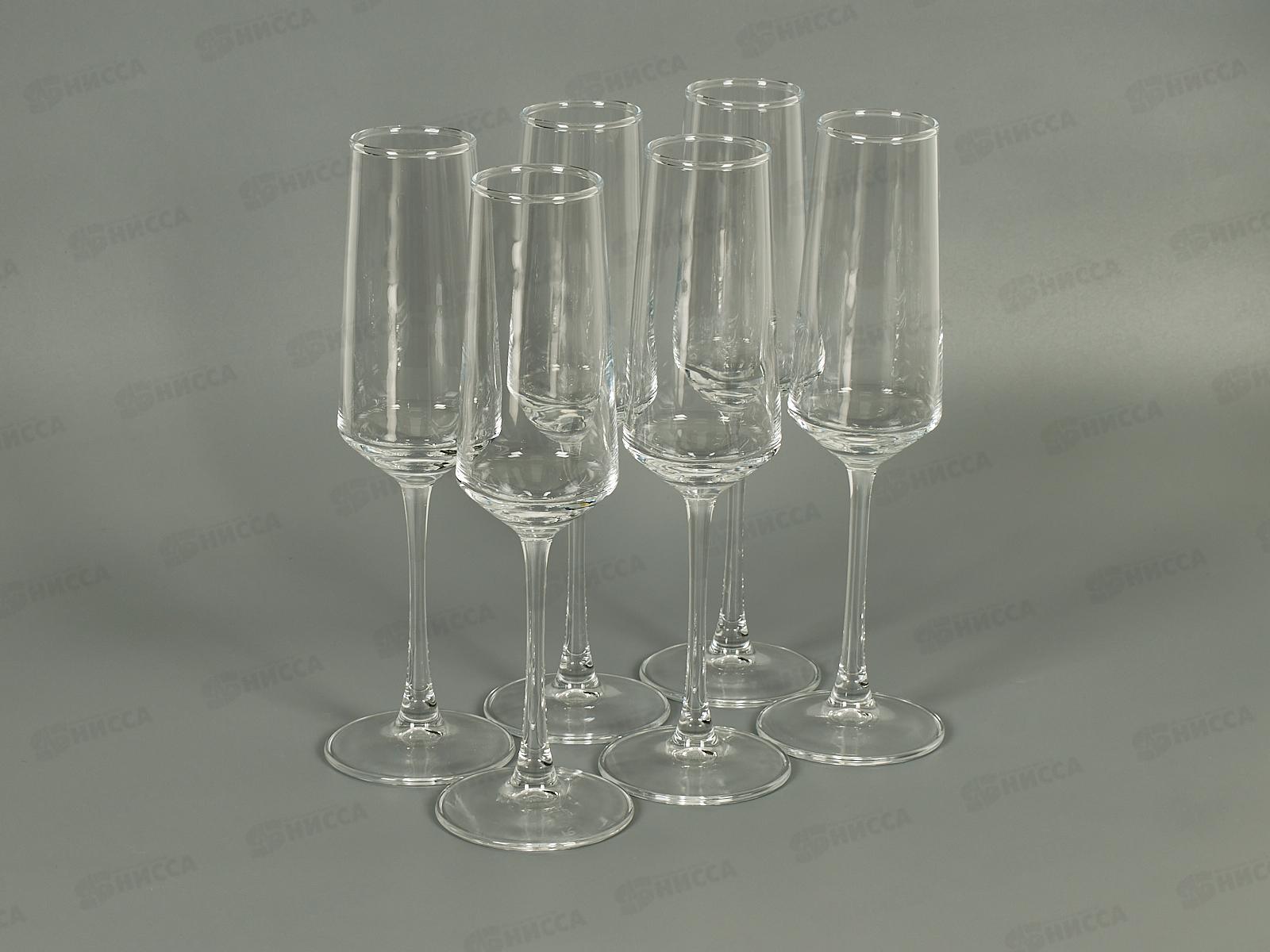 Набор бокалов для шампанского JEWEL Элегия 230мл, 6пред. (стекло), ПС00131-58