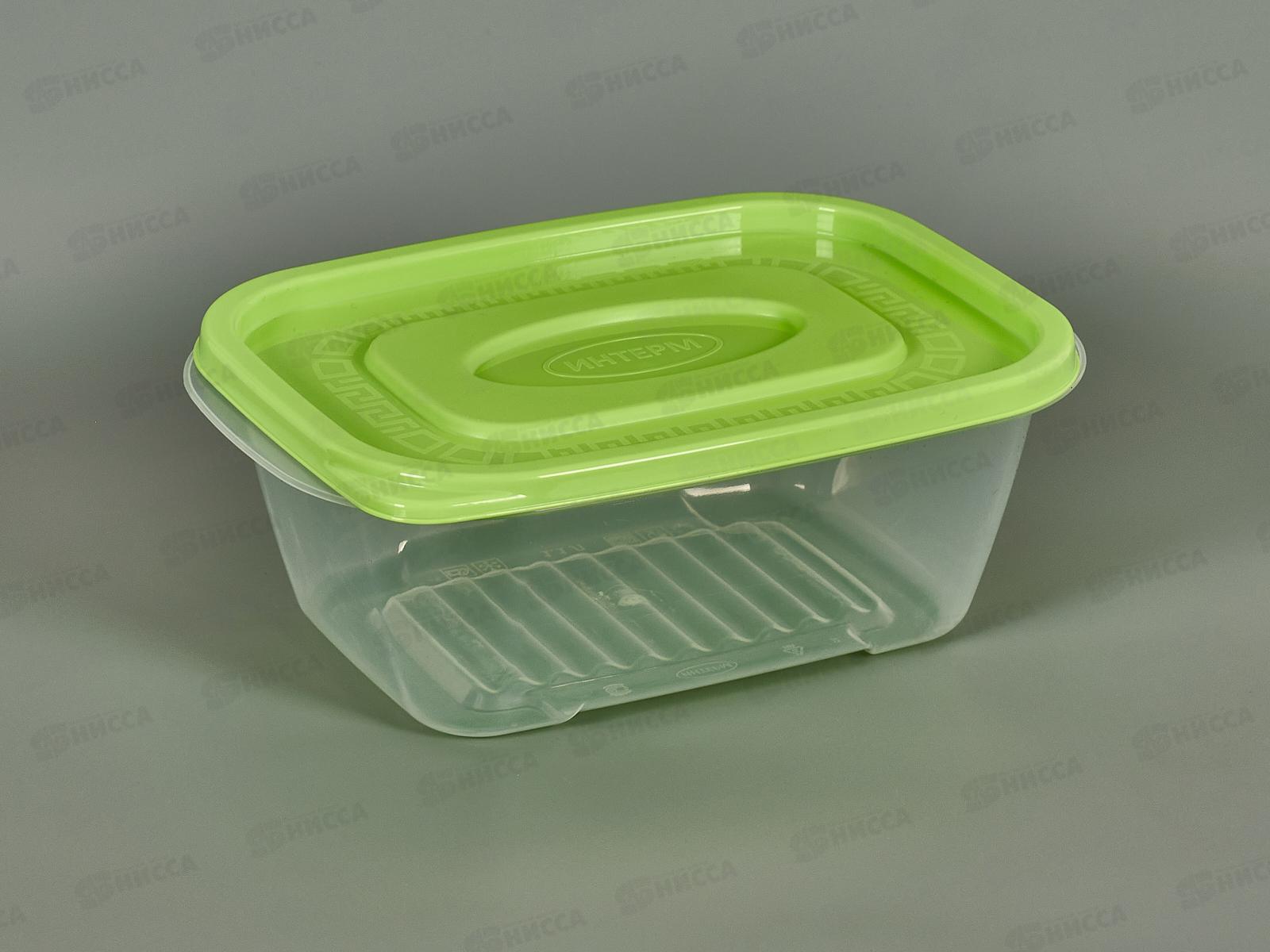 Контейнер 1,1л с салатовой крышкой *50  ИНТ