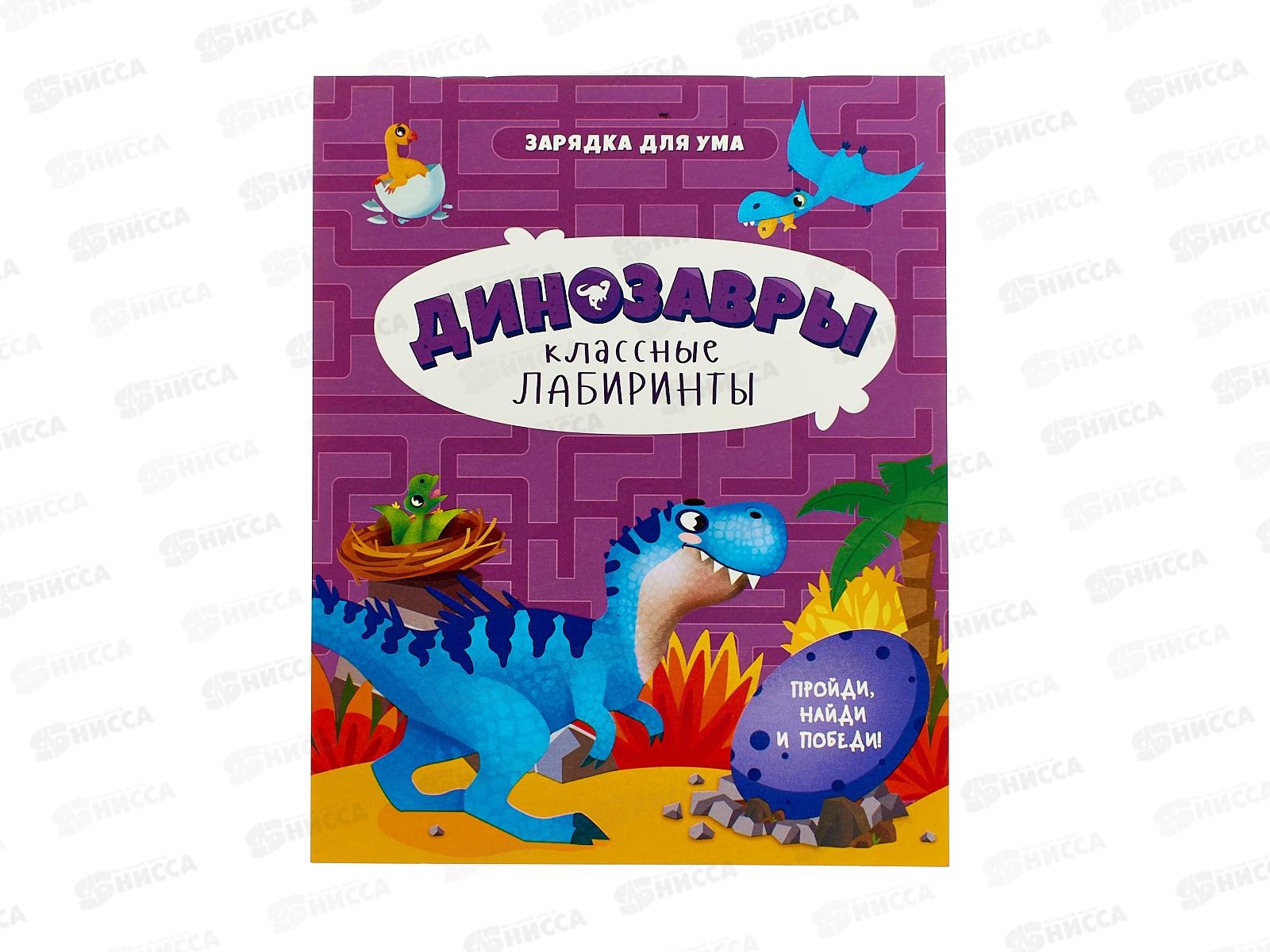 Книжка на скрепке.Серия Классные лабиринты.Динозавры 05028