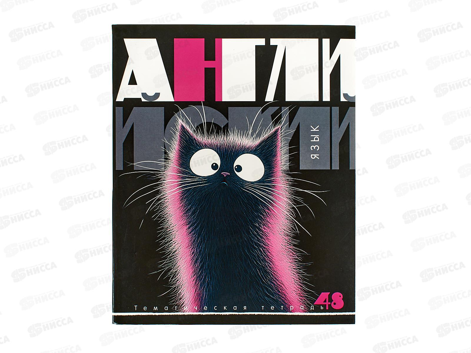 Тетрадь 48л кл. Апплика Заряженные пушистики. Англ. язык, С2228-03 *80