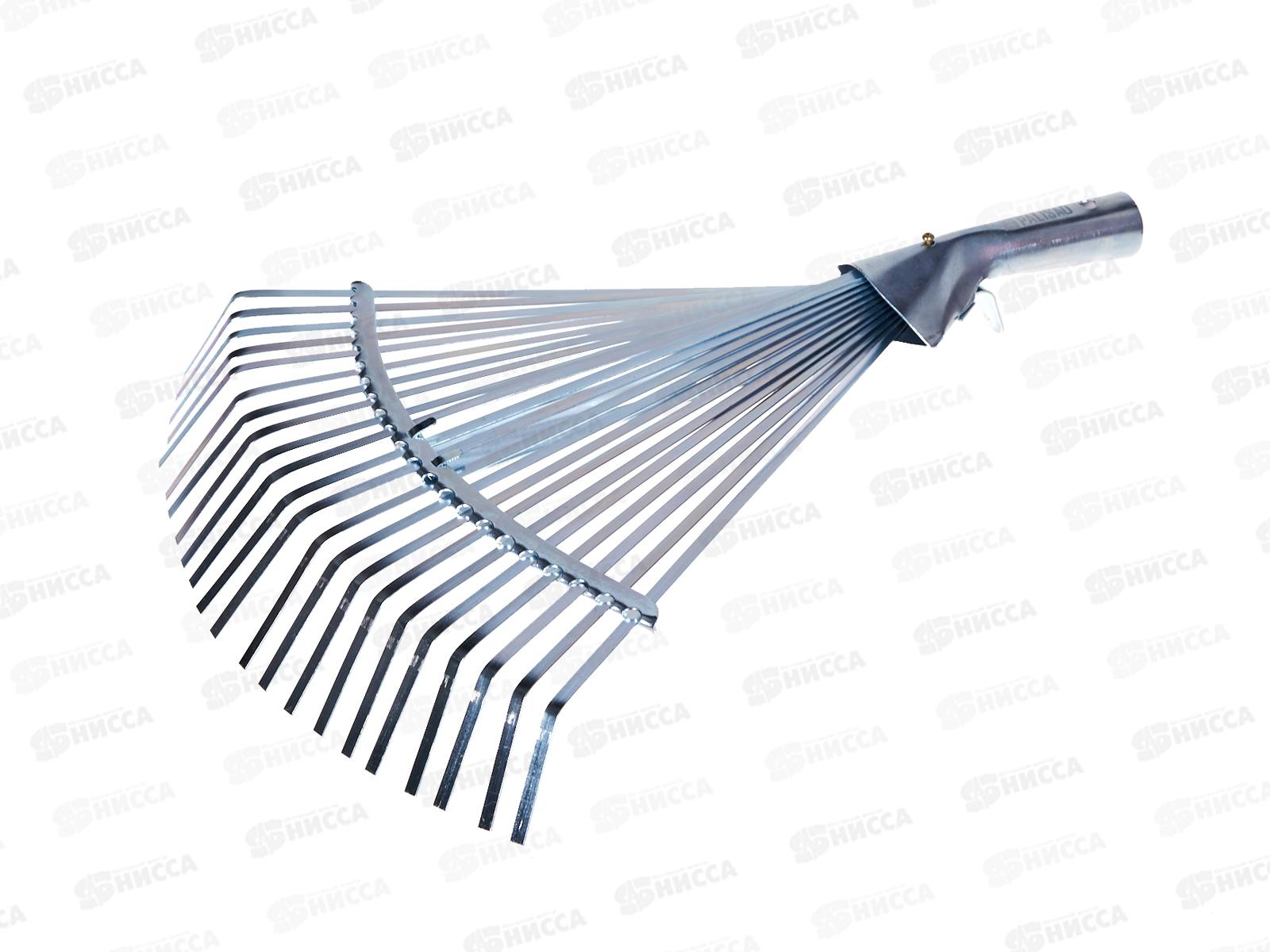 Грабли веерные стал. 300-480мм 22 плос. зуба, без чер., 617675/Palisad