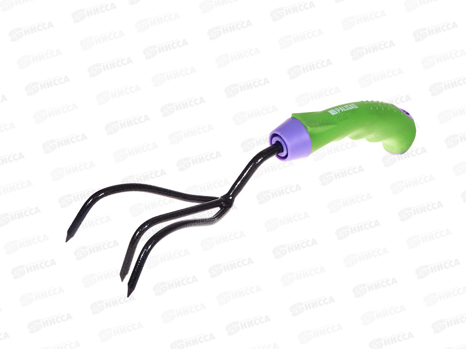 Рыхлитель 3-зубый, 60х310мм, стальной, обрез. рукоятка, 62375/Palisad