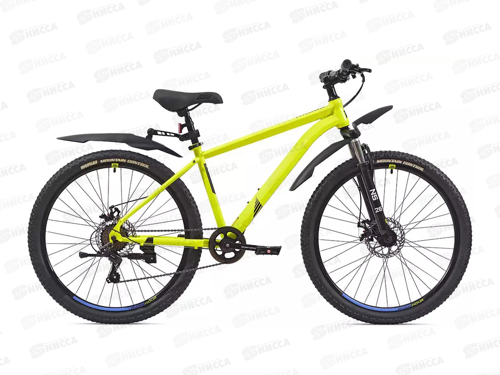 Велосипед 26&quot 7ск RUSH START NX 605 DISC ST желтый рама 16&quot, 388580