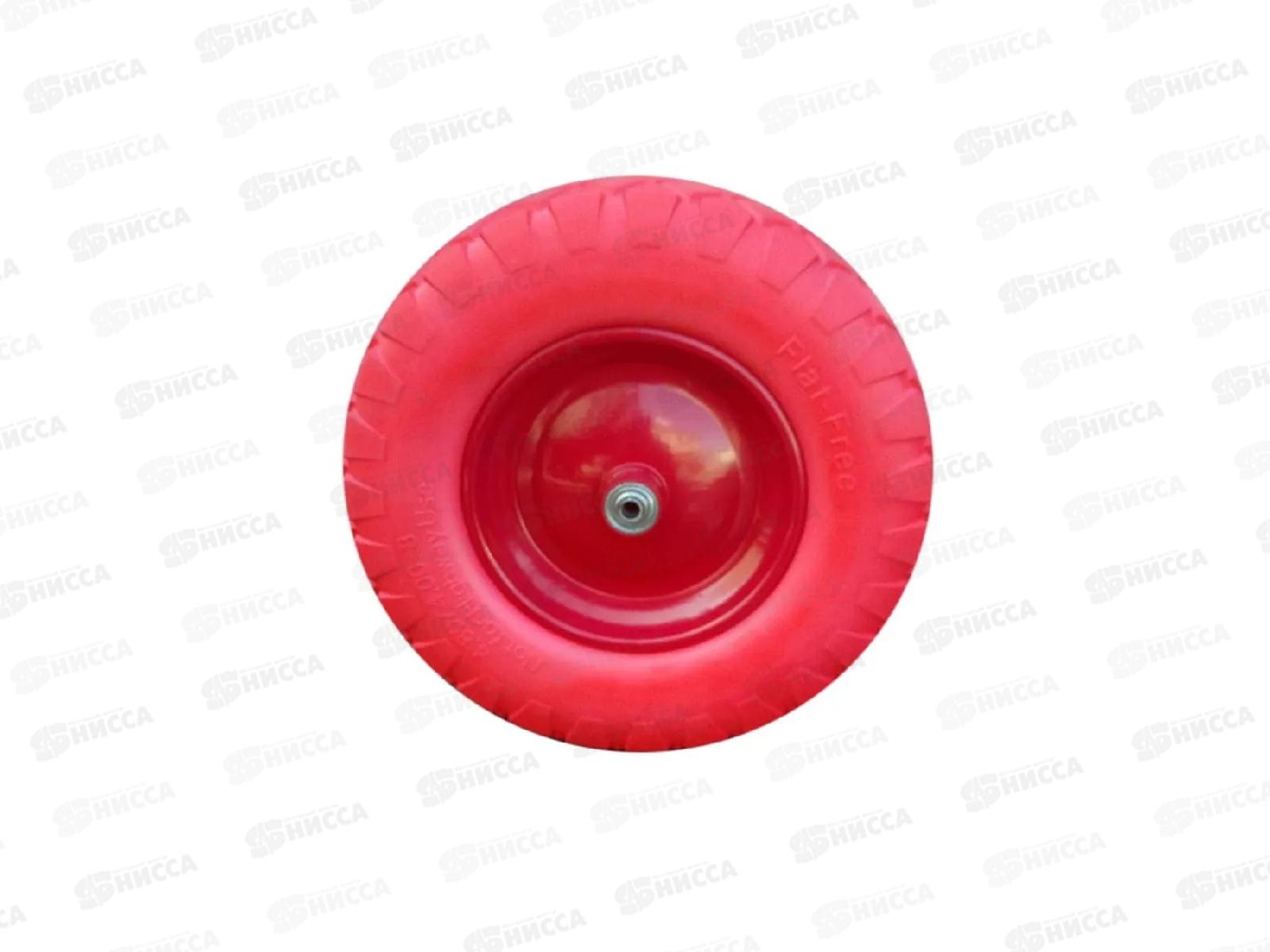 Колесо д/тач PU1602  16&quotх4,00-8 12/100мм STANDART полиуретан, сварной диск, красный *5