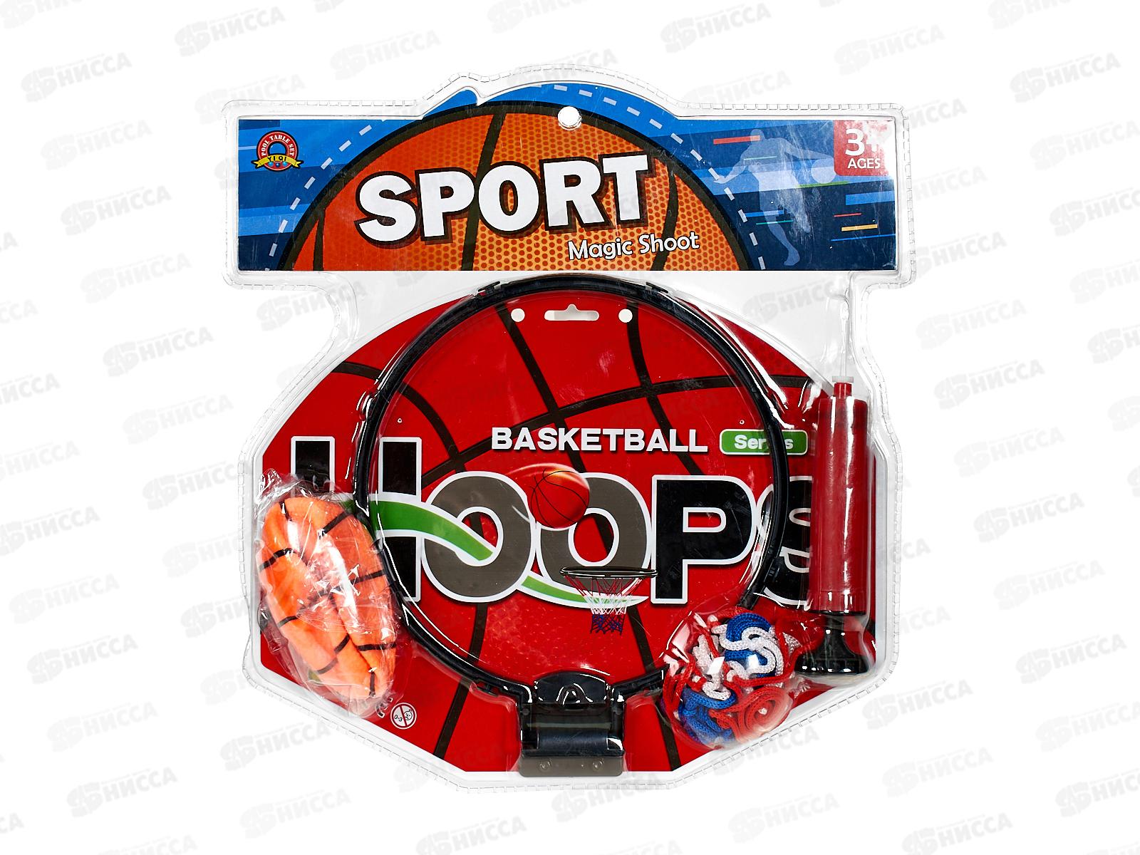 Набор &quotБаскетбол&quot 1002533 (щит с кольцом, мяч, сетка, насос) блистер