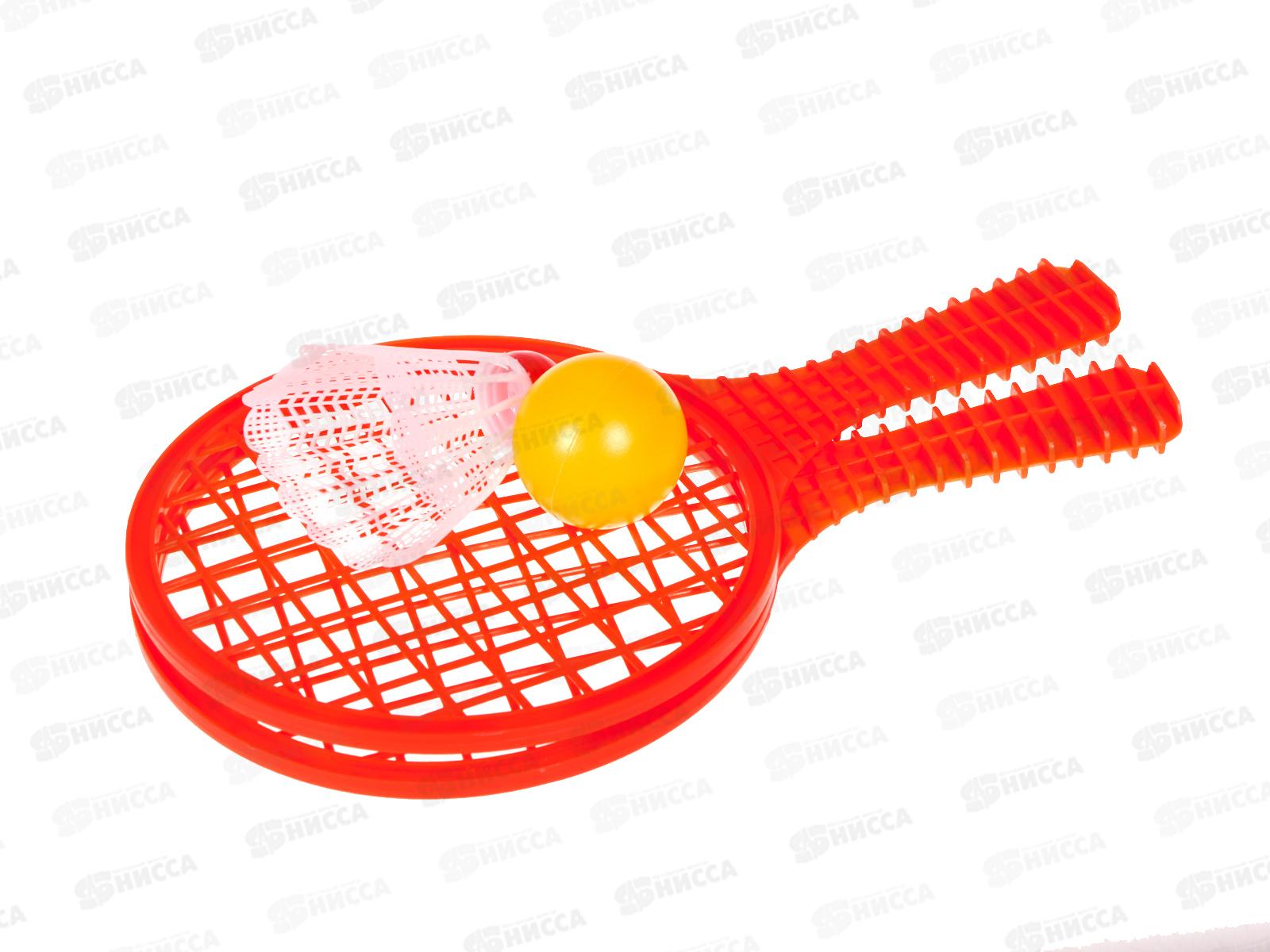 Бадминтон &quotАктивные игры&quot 1002588 (ракетка 2шт, шарик шт, волан 1шт)