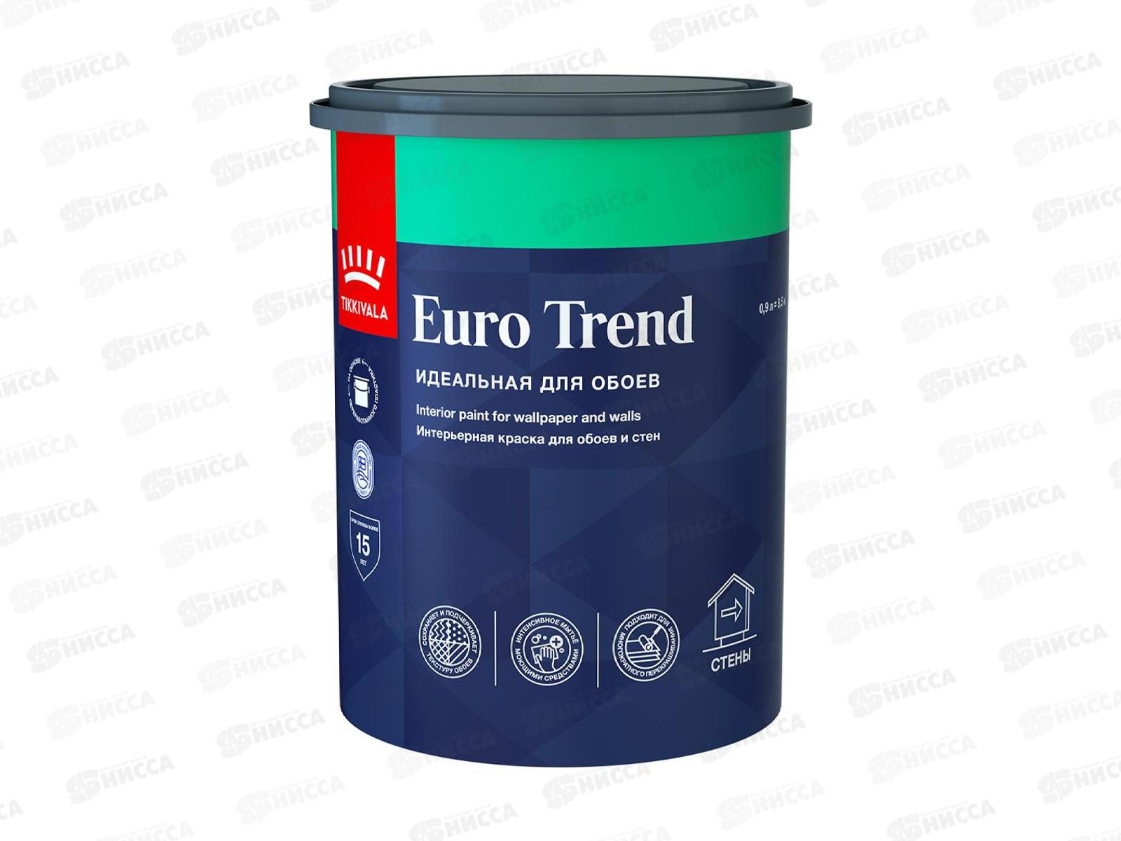 Краска для обоев и стен Euro Trend A мат 0,9л *1/6