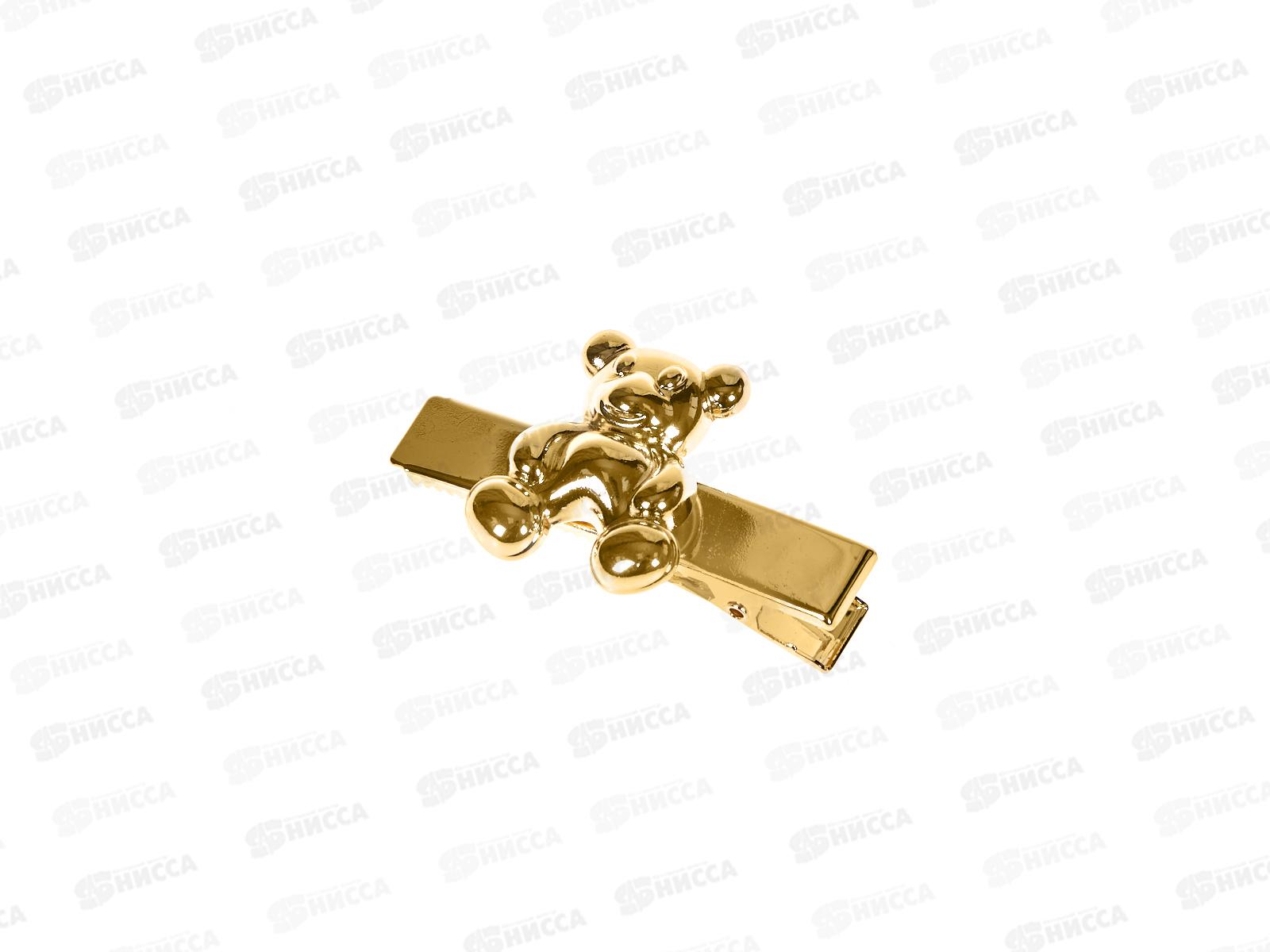 Ameli Зажим для волос Металл с мишкой золото