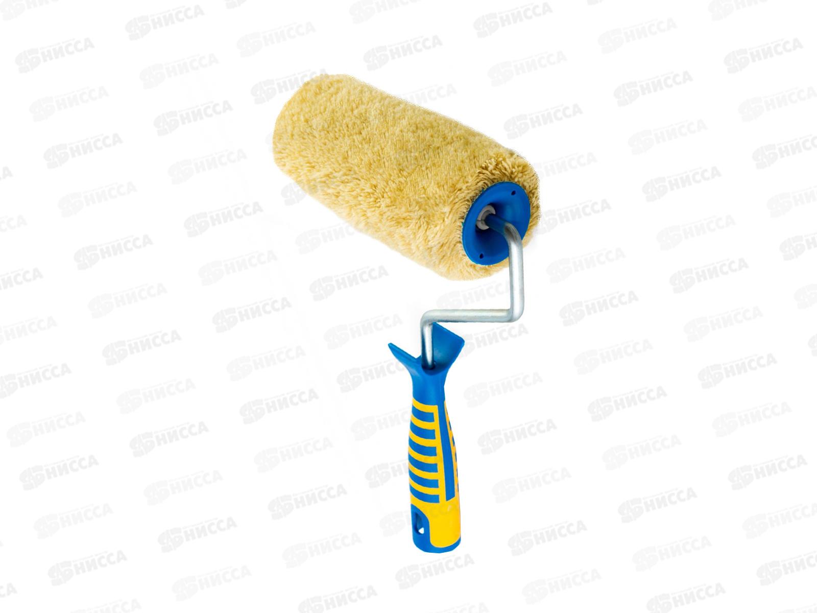 Валик 180мм, D8мм, ПРОФИ Полиакрил желтый ворс 2х ручка  *30