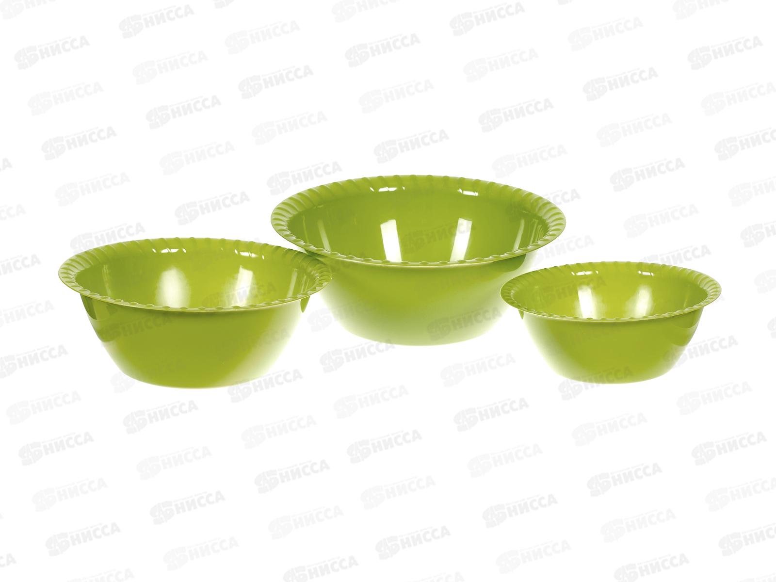 Миска-салатница Набор 0,8л,1,5л,2,5л Оливковый С141ОЛВ