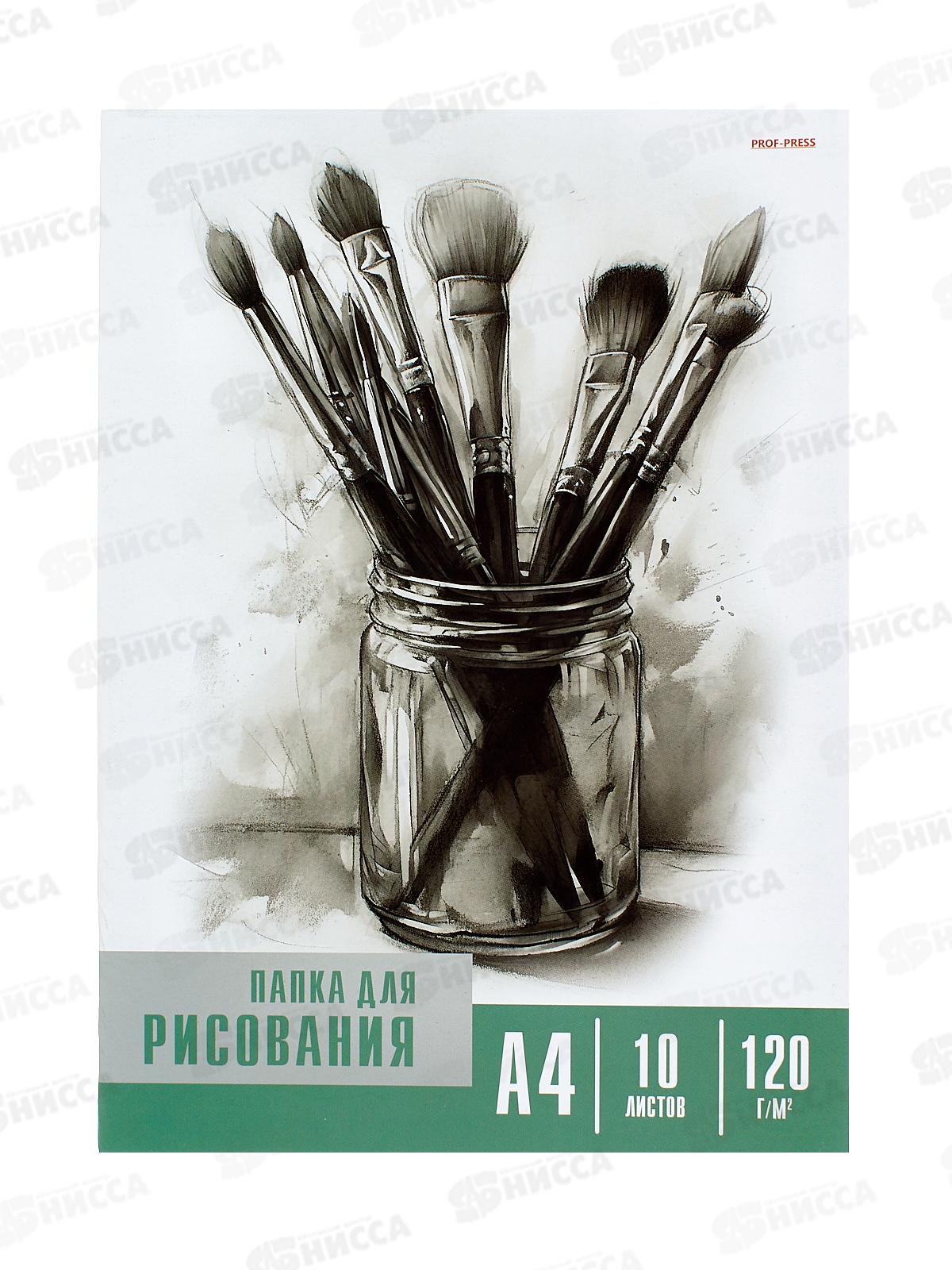 Папка для рисования А4 10л Чёрно-белые мотивы - 2, 120г/м2, 10-2252  *30