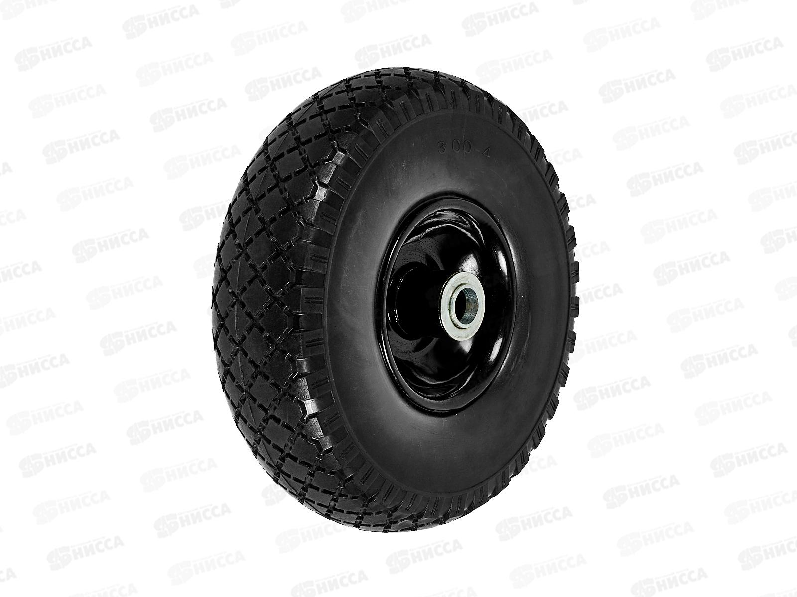 Колесо д/тач PU1002 размер 10&quotх 3,00-4 20/80мм диск сварной, пу черный