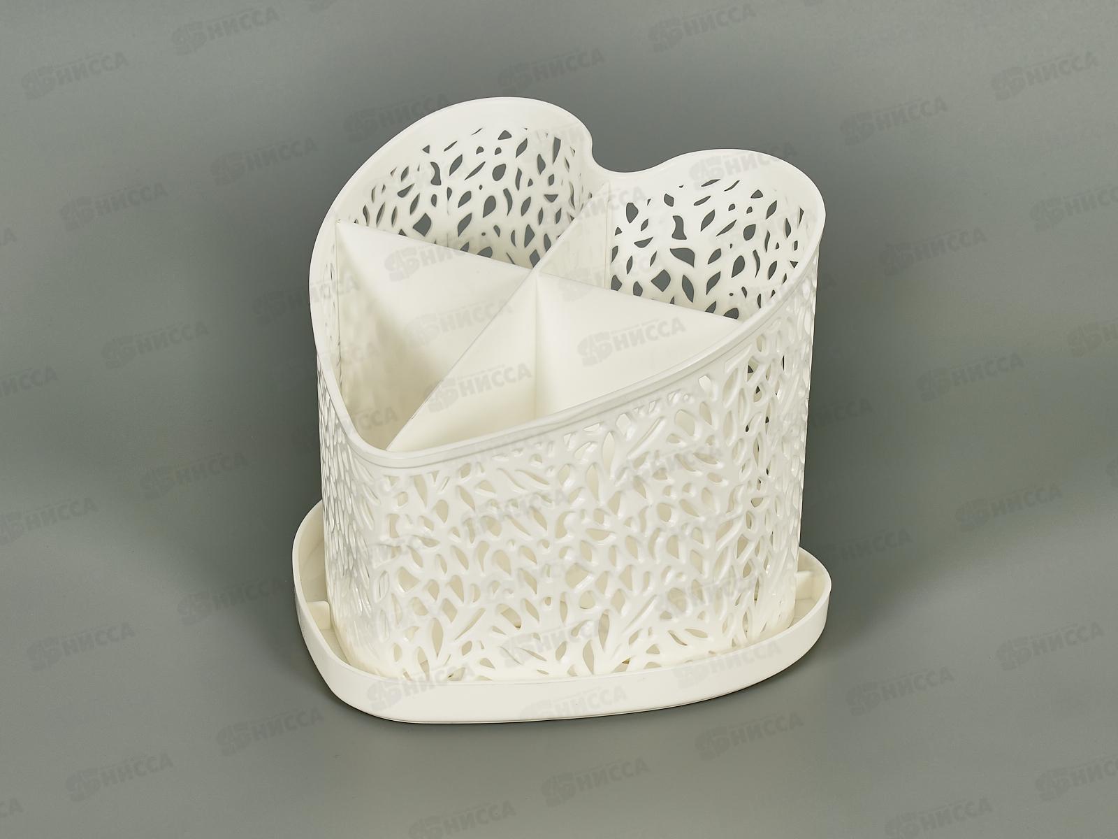 Подставка д/столовых приборов Сердце Белый М6252 *24