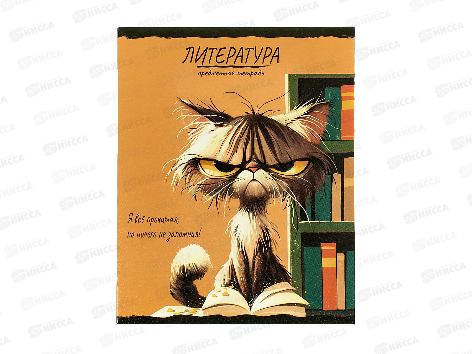 Тетрадь 48л линия ПП "ПРО ХВОСТ" Литература, 48-2501 стандарт *10/80