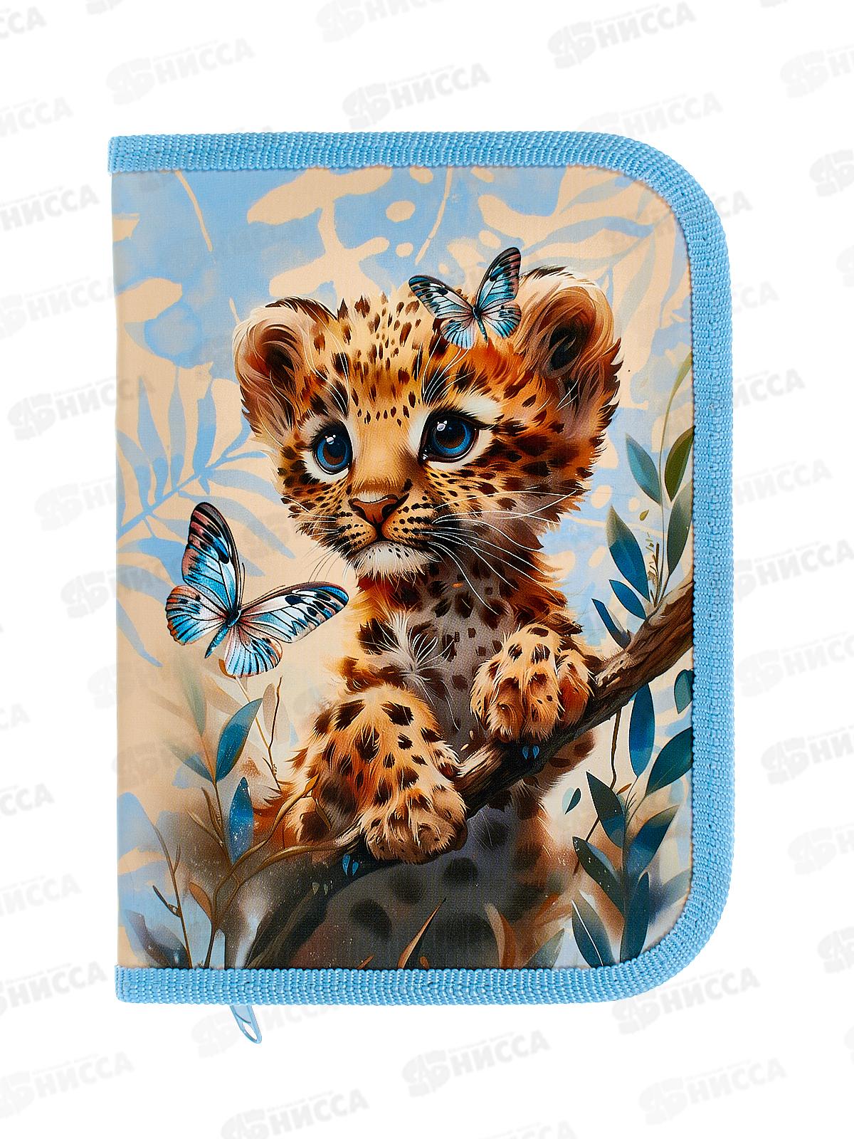 Пенал Hatber 19*13 Приключения Лео 1 отд, молн.,44057