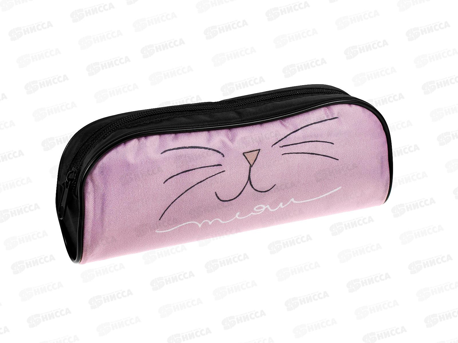 Пенал ПЧЕЛКА 1 отд,Meow 2025 ,2-х стор.печ.ткан.,200*95*40, К-14 *24