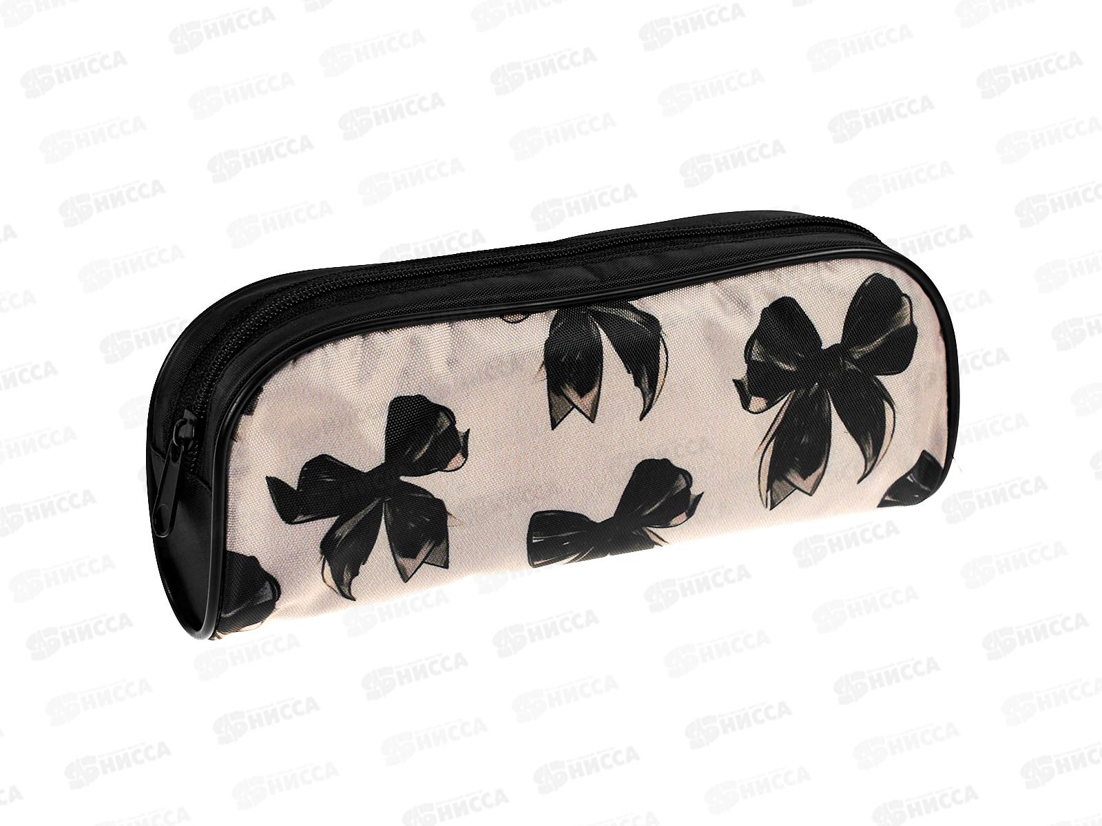 Пенал ПЧЕЛКА 1 отд, Бантики 2025 ,2-х стор.печ.ткан.,200*95*40, К-14