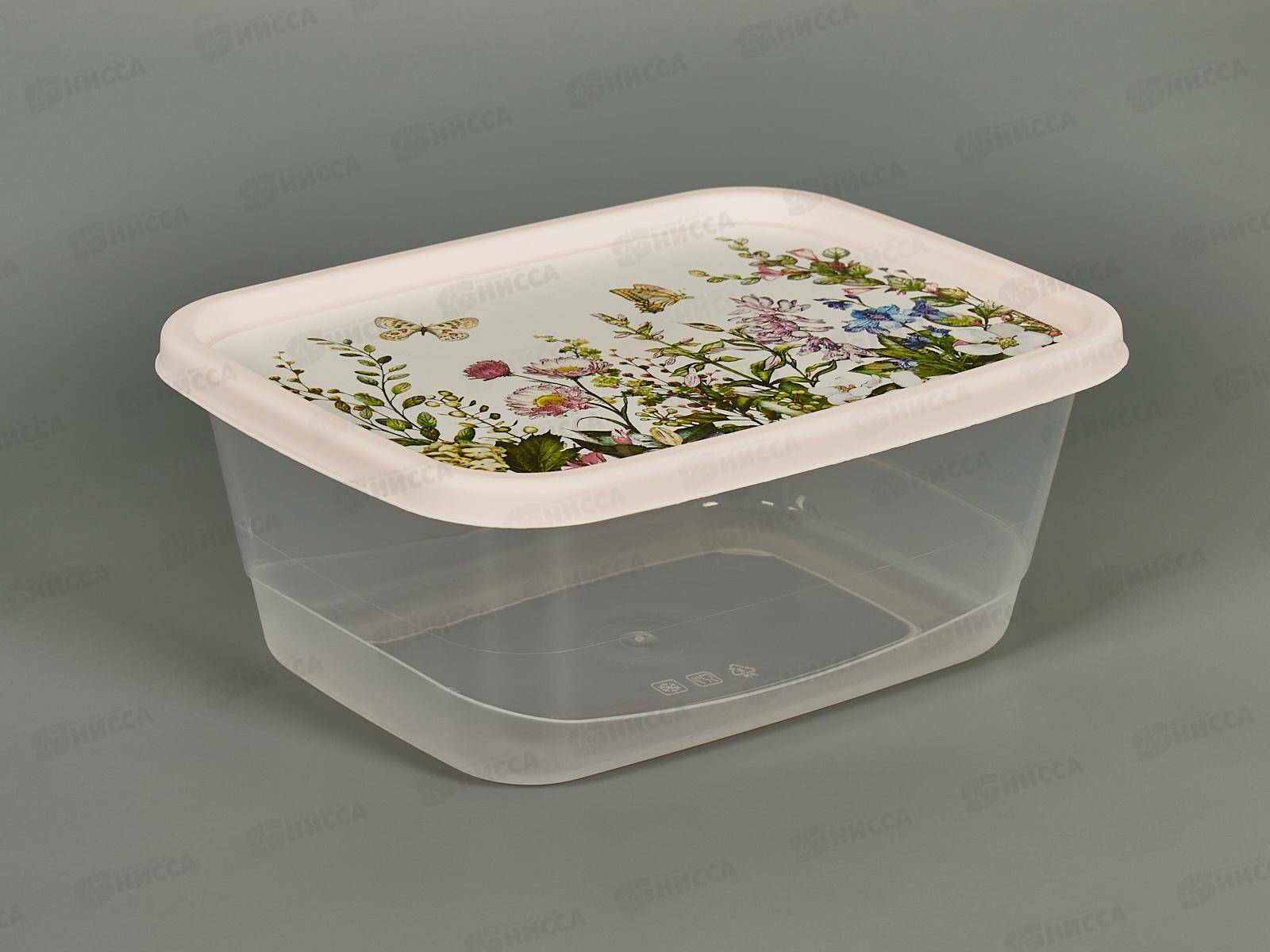 Контейнер 1,5л &quotЦветущий луг&quot прямоуг св-роз 223111007/01 *24
