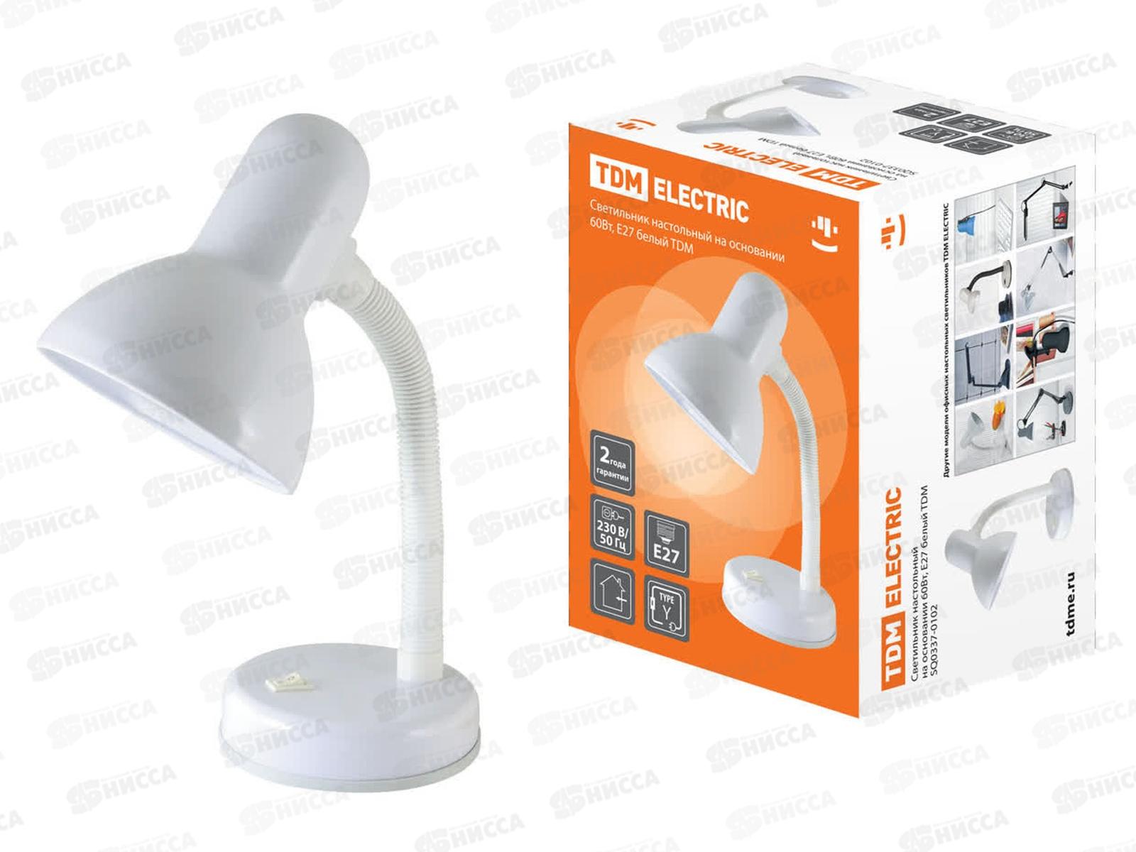 Светильник наст. TDM 220В 60Вт E27 белый, 0102  *20