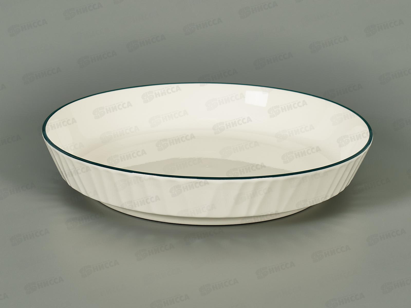 Тарелка обеденная 20см Линии зеленая каемка MFK08367-G