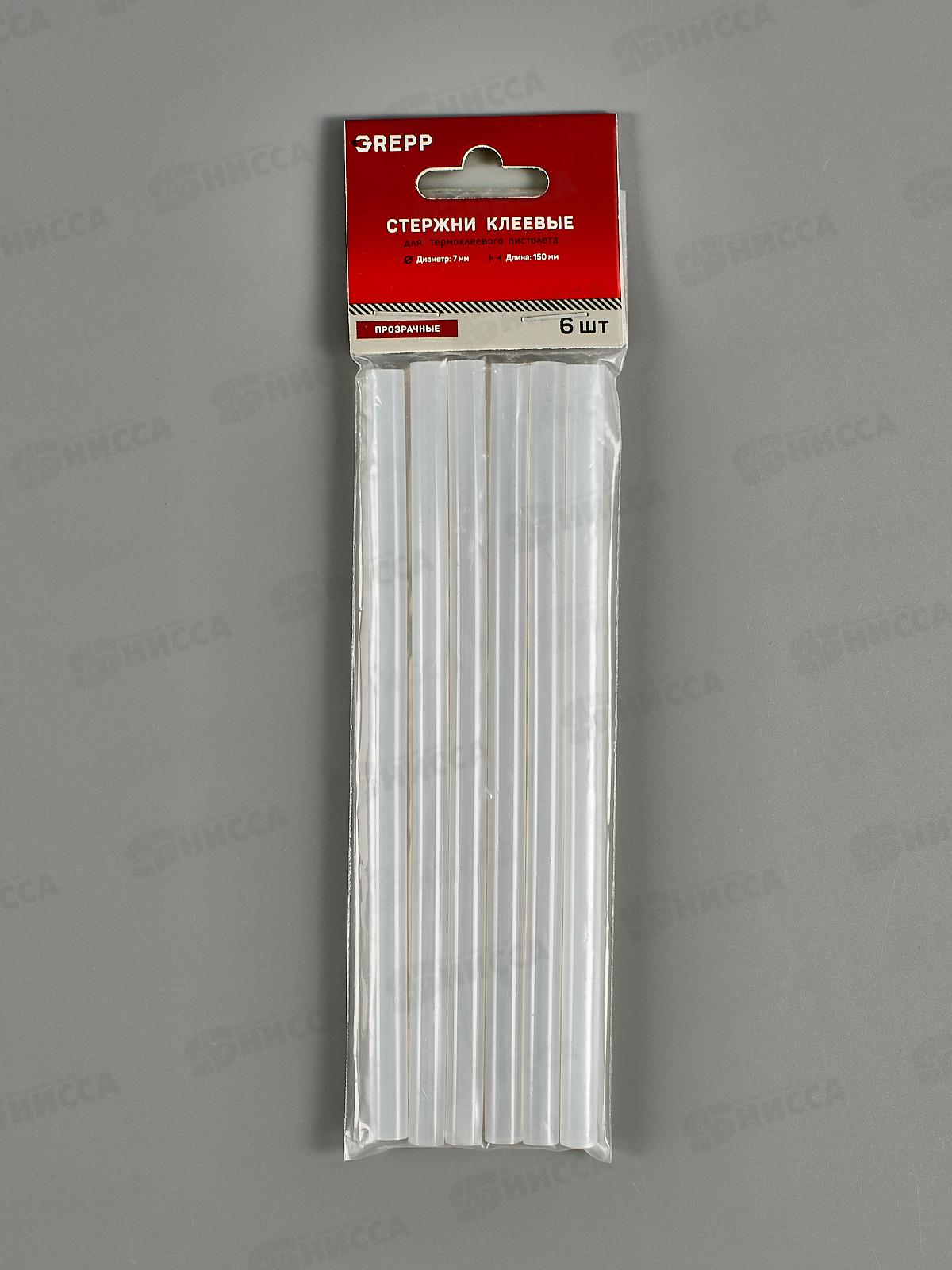 Сменные клеевые патроны 6шт d-7мм,длина 150мм 501-101