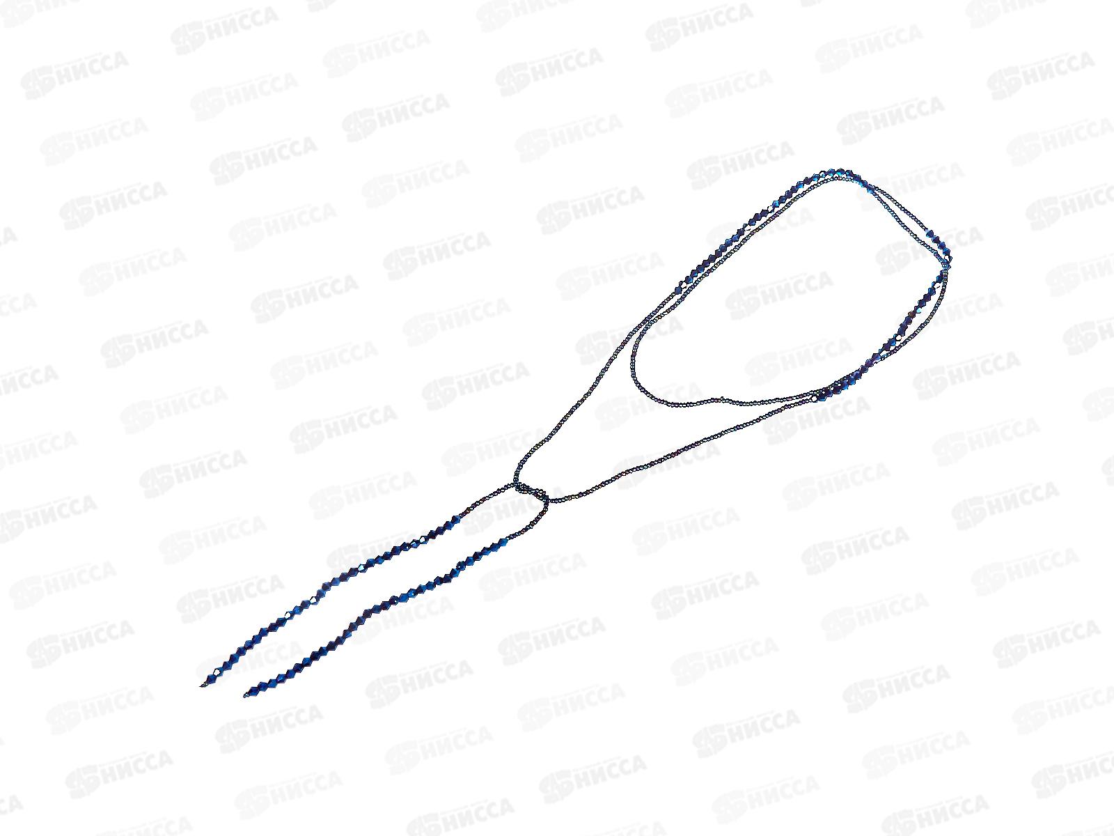 Бусы комбинированые горный хрусталь+бисер длинные №5342