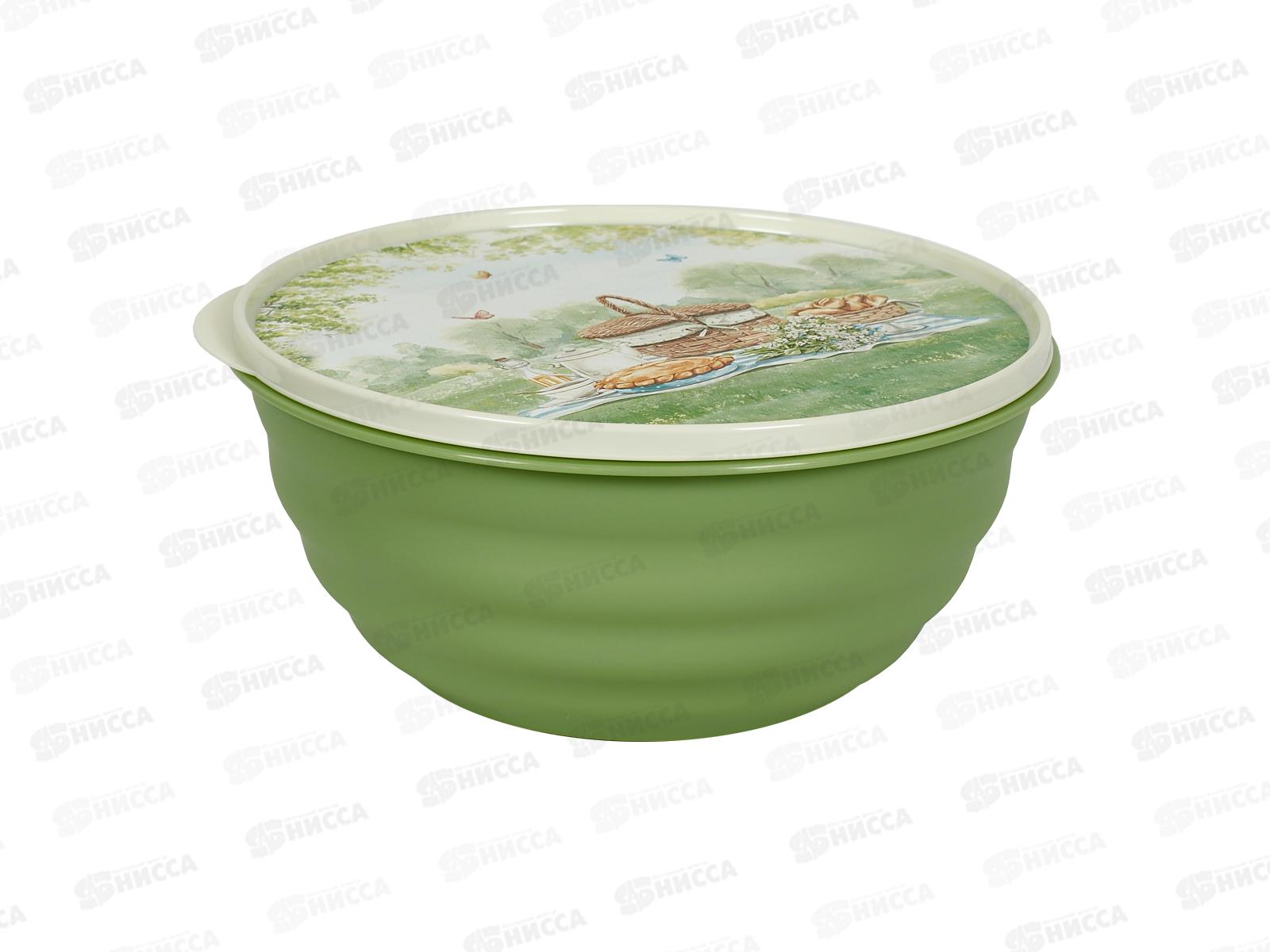 Миска 2,1л Latina с/к с декором Зеленый 222126418/08 *18
