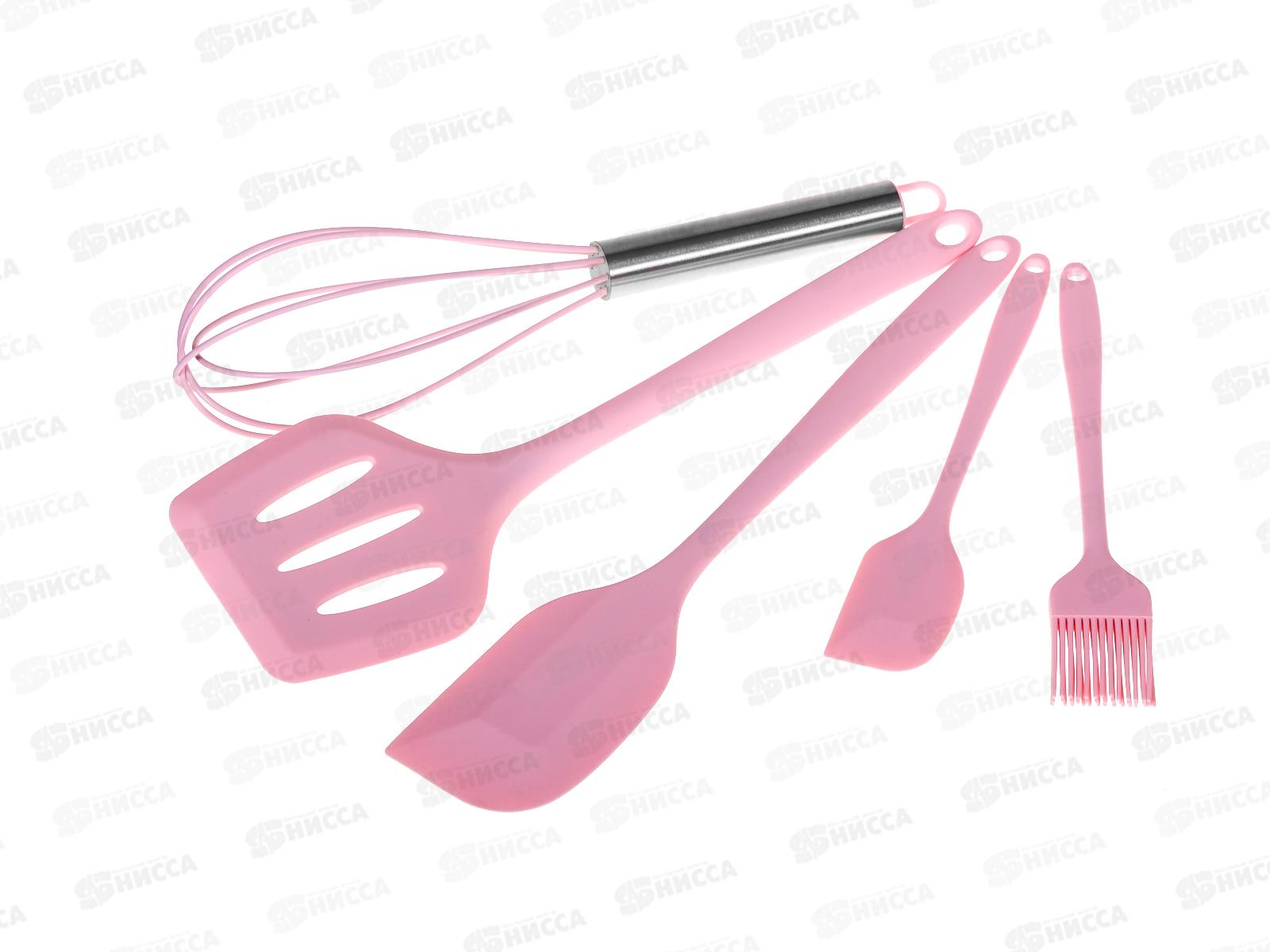 Набор кухонных принадлежностей 7288-1 Розовый 5пр 275996