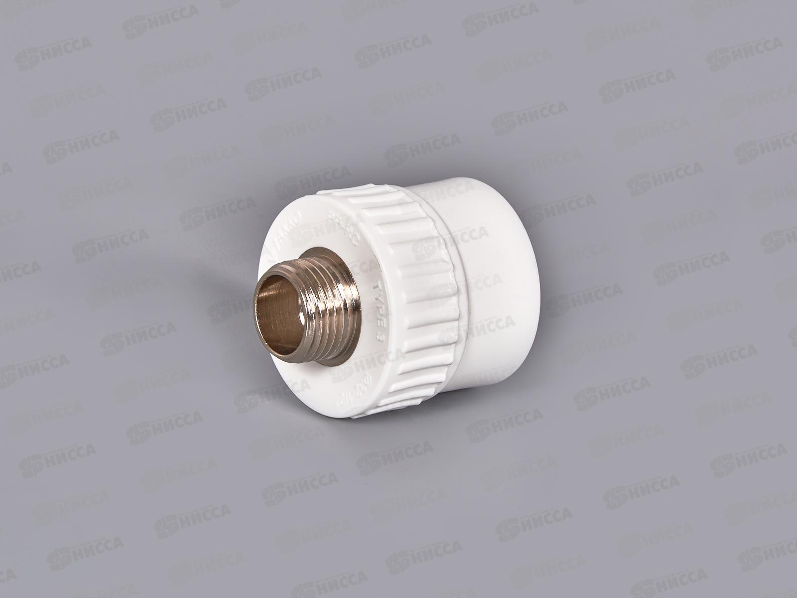 Адаптер PP-R с наружней резьбой  белый 32x1/2&quot Jakko *10/60