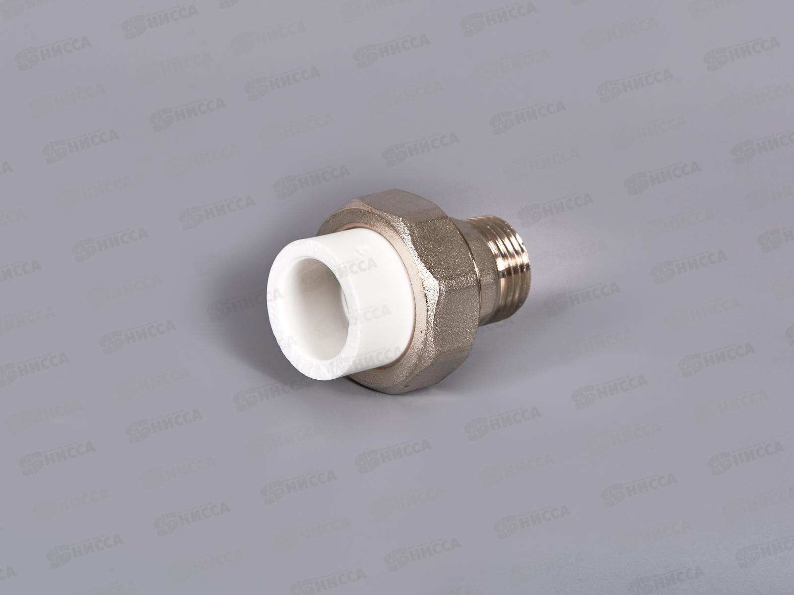 Муфта разъемная PP-R ЭКО 20*1/2&quot нар.резьба, белый, Jakko *30/150