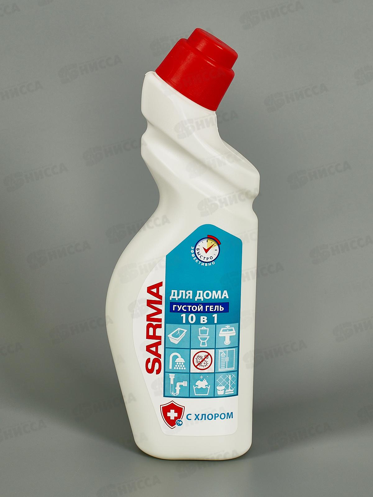 Сарма ср-во д/сантехники гель С хлором Универсал 750г *18