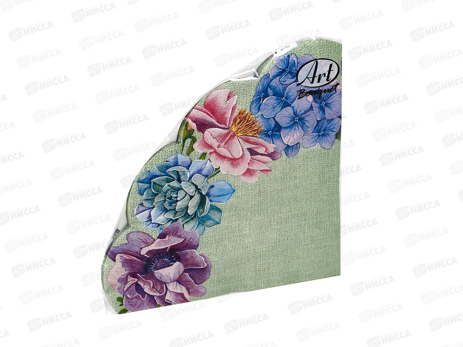 Салфетки 3 слойные 12 листов Ф32см Art Bouquet Rondo Цветной натюрморт 42731*15