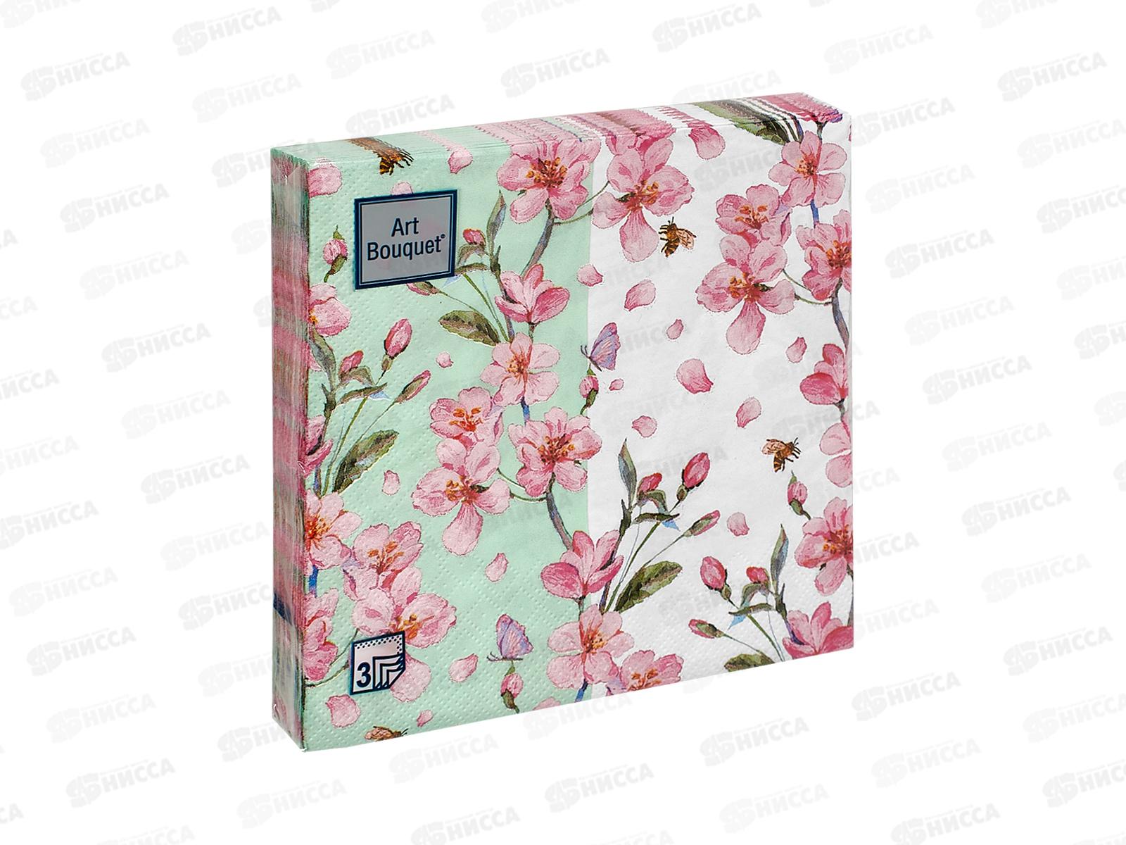 Салфетки 3 слойные 20 листов 33*33 Art Bouquet Цветущий сад 37790*12