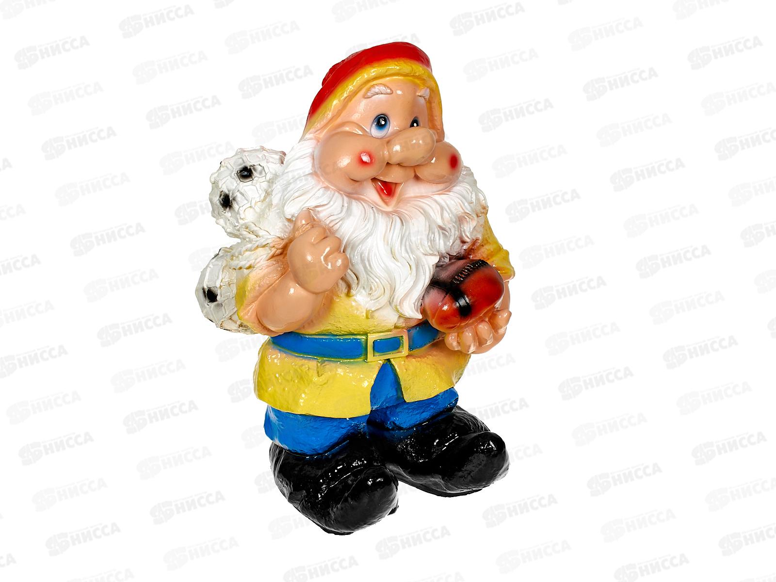 Фигура садовая из гипса &quotГном с мячом&quot (360*250мм) арт.180