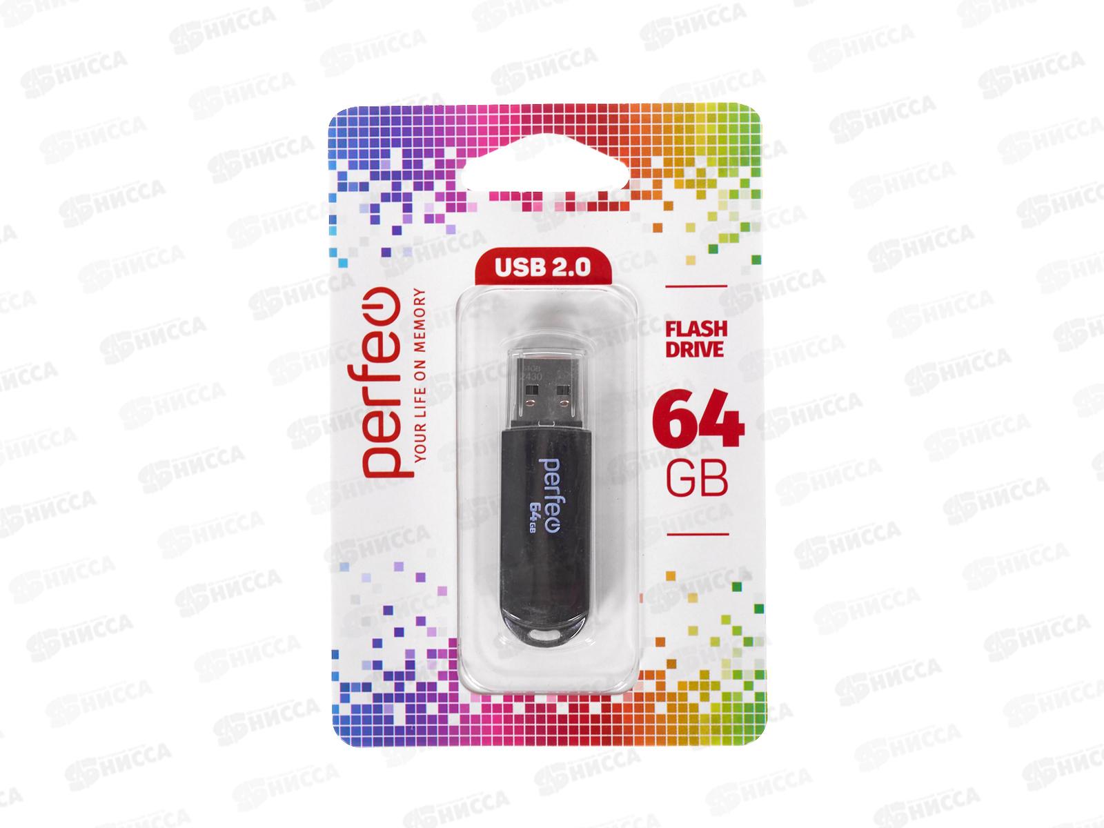 Флеш-карта Perfeo USB 64GB C03 Black, PF-C03B064