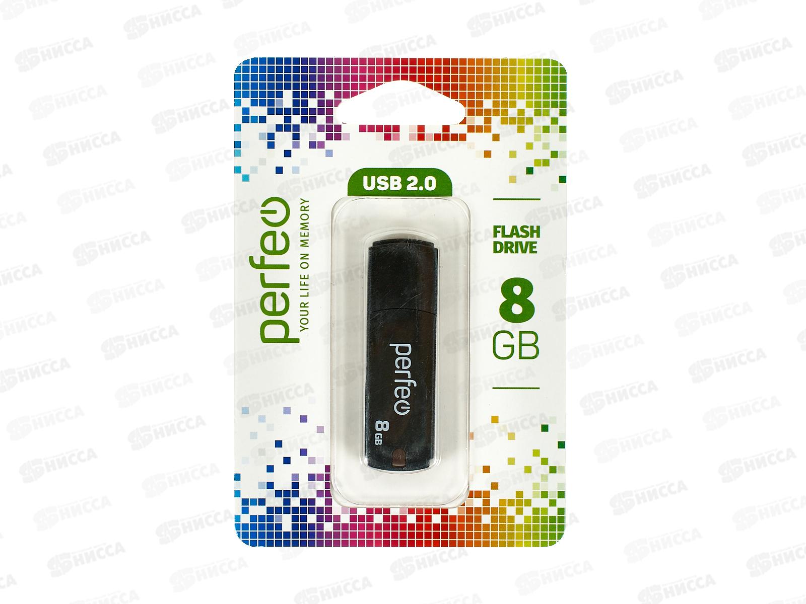 Флеш-карта Perfeo USB  8GB C05 Black, PF-C05B008