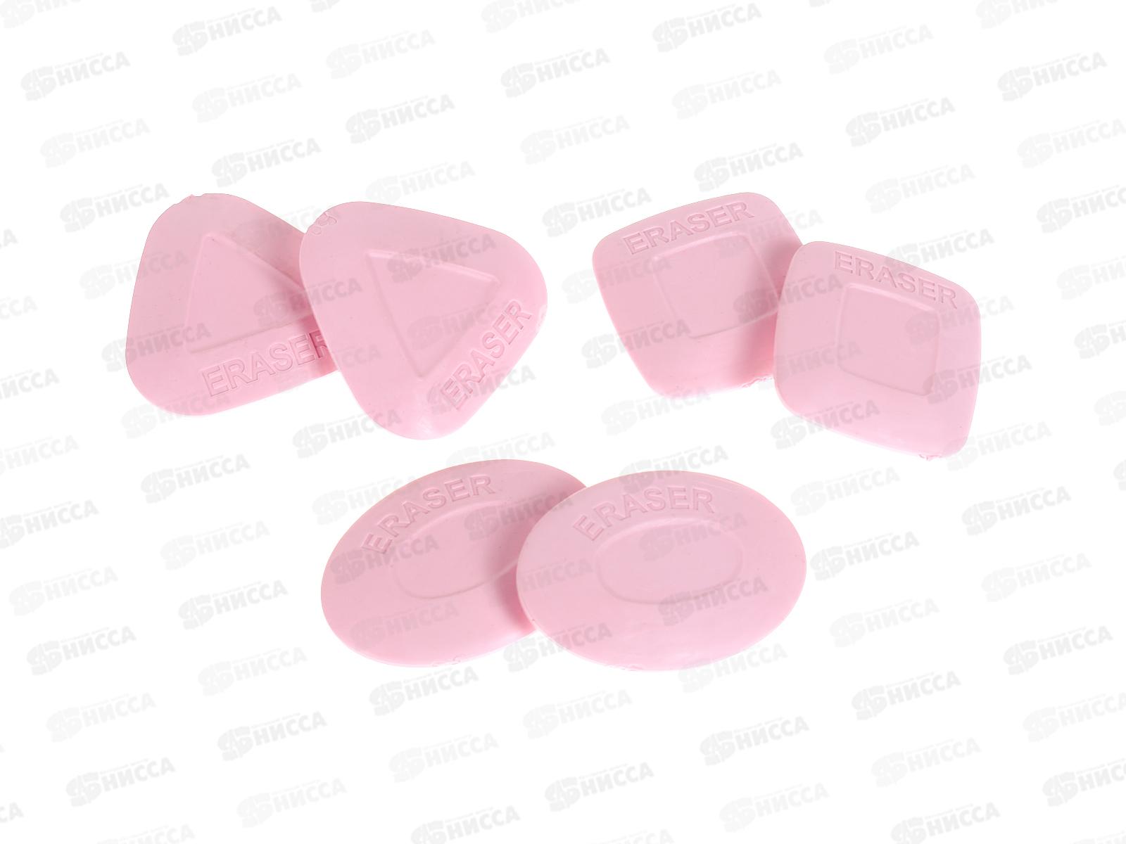 Ластик Schreiber набор 6шт РОЗОВЫЕ , S-9705-6  *10