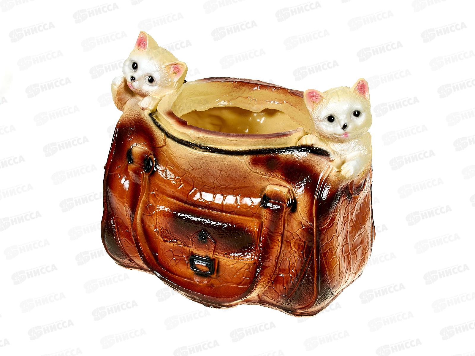 Кашпо &quotДва котенка в сумке&quot (220*250мм) арт.113