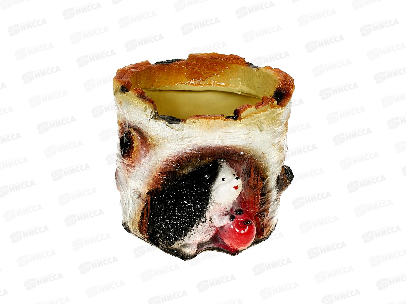 Кашпо &quotЕж в бересте&quot (120*140мм) арт.70