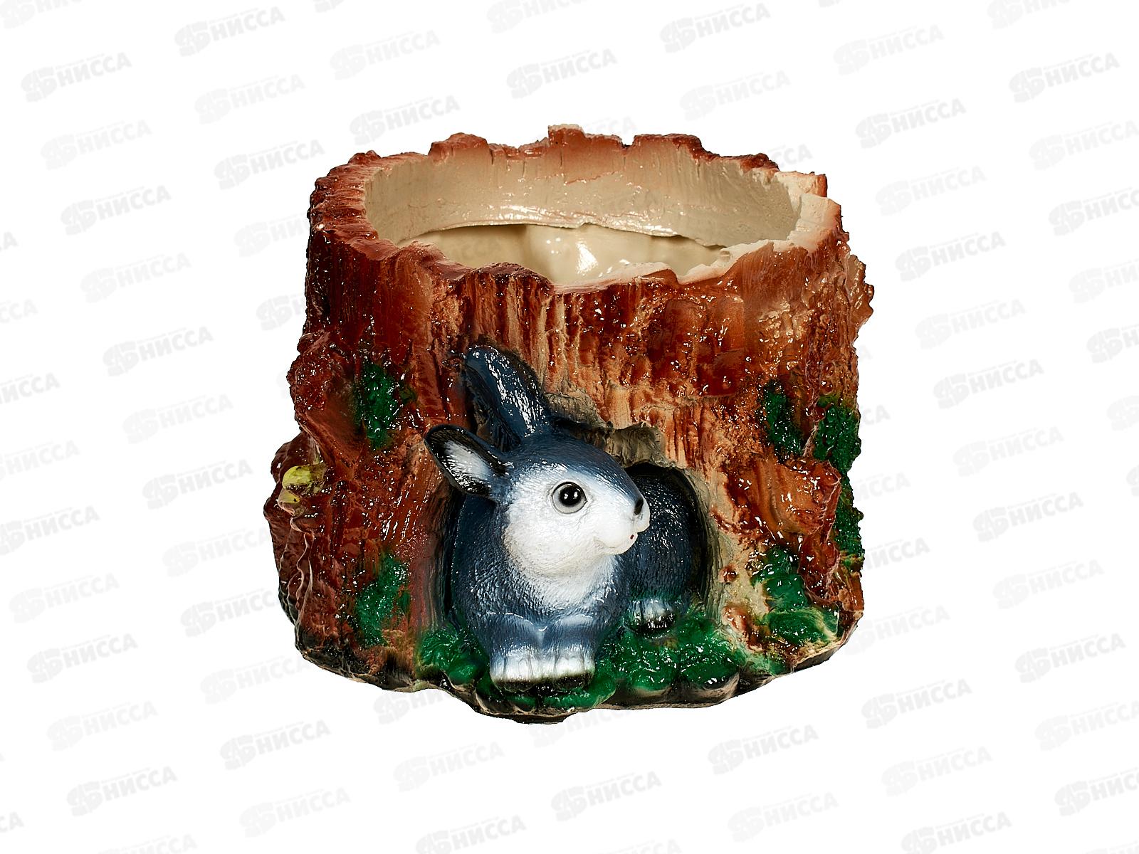 Кашпо "Заяц в пне" (160*230мм) арт.55