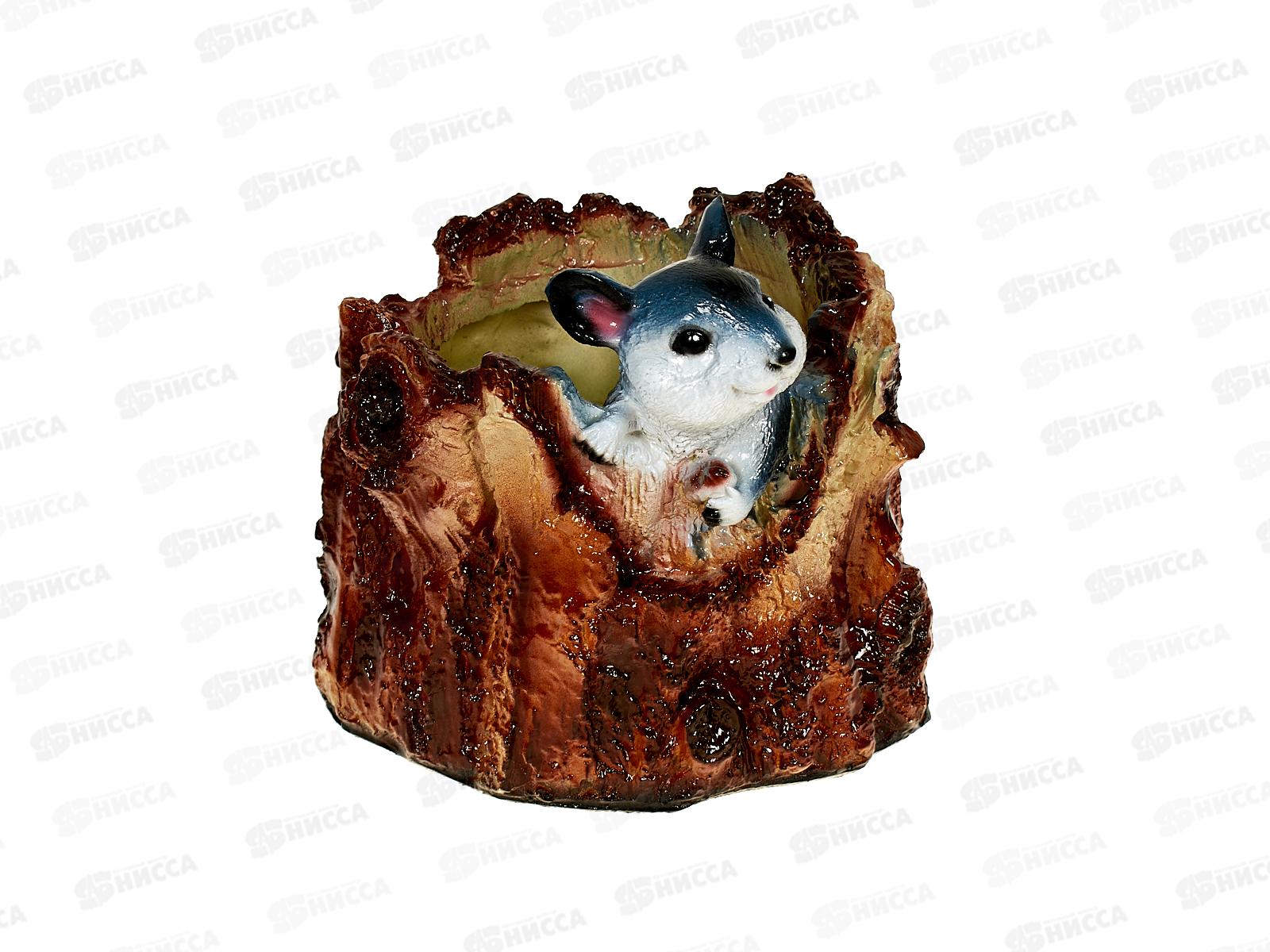 Кашпо &quotМышь на пне маленькое&quot (160*180мм) арт.67