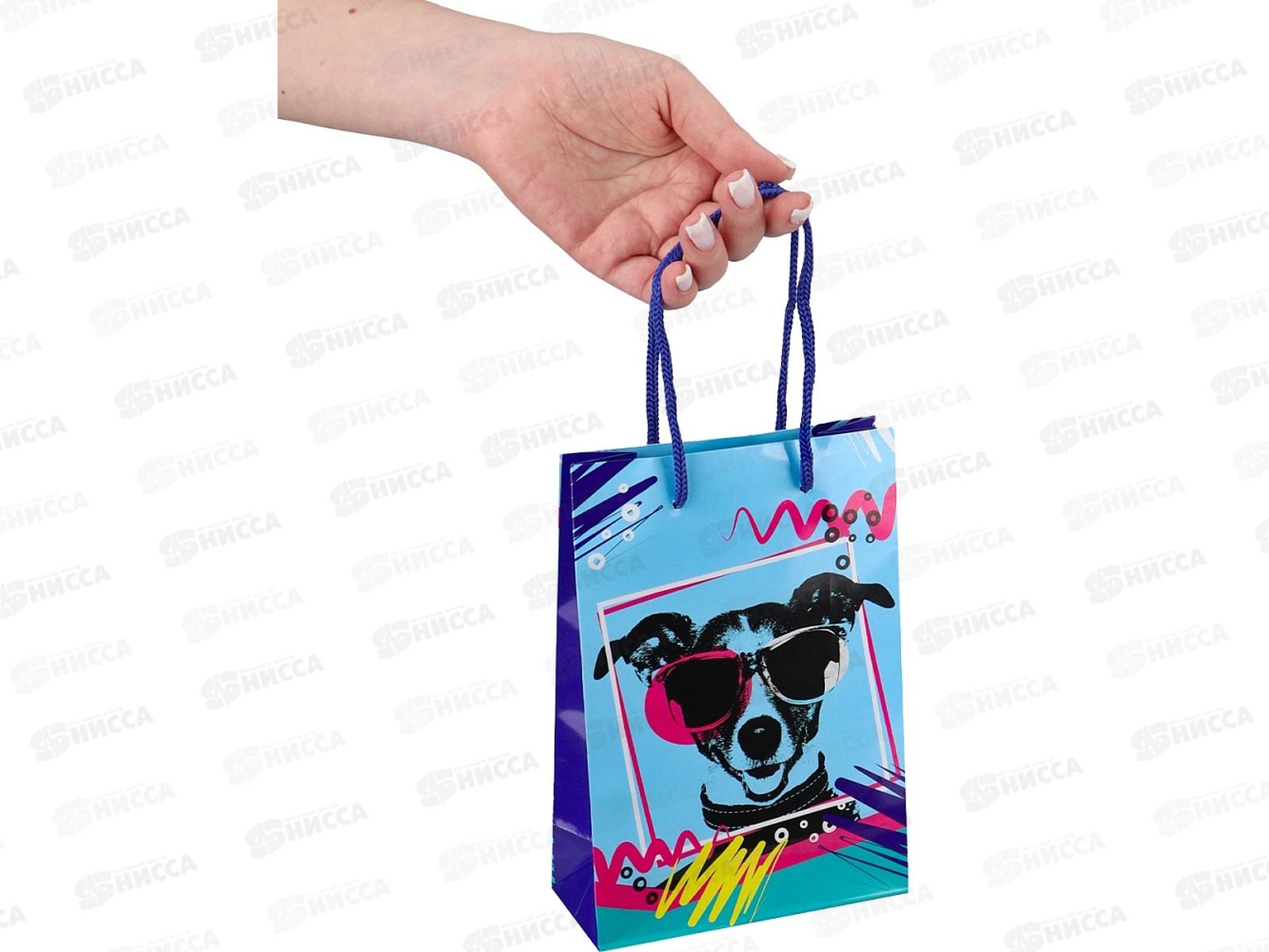 Пакет подарочный MI 14х20х6,5см Модный Джек-Рассел, ПКП-1118 *12