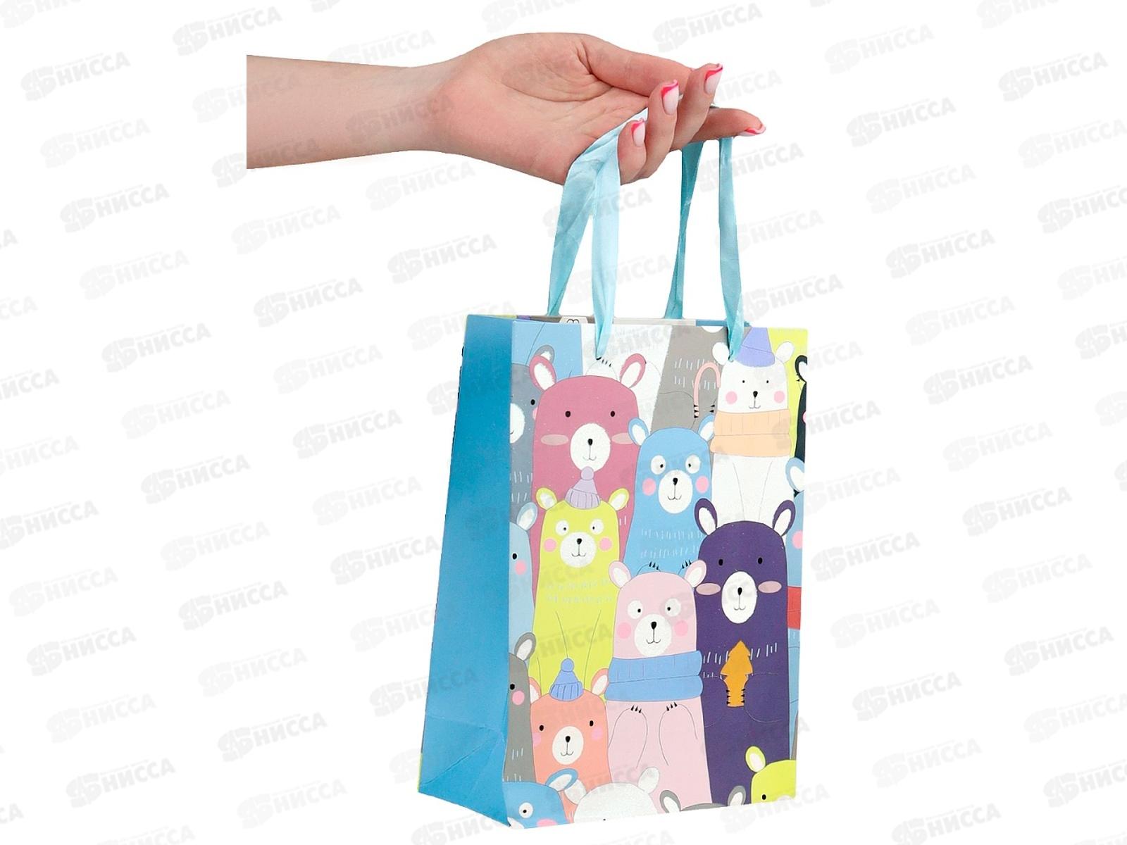 Пакет подарочный MI 18х24х8,5см Милые животные, ППК-2563 *12