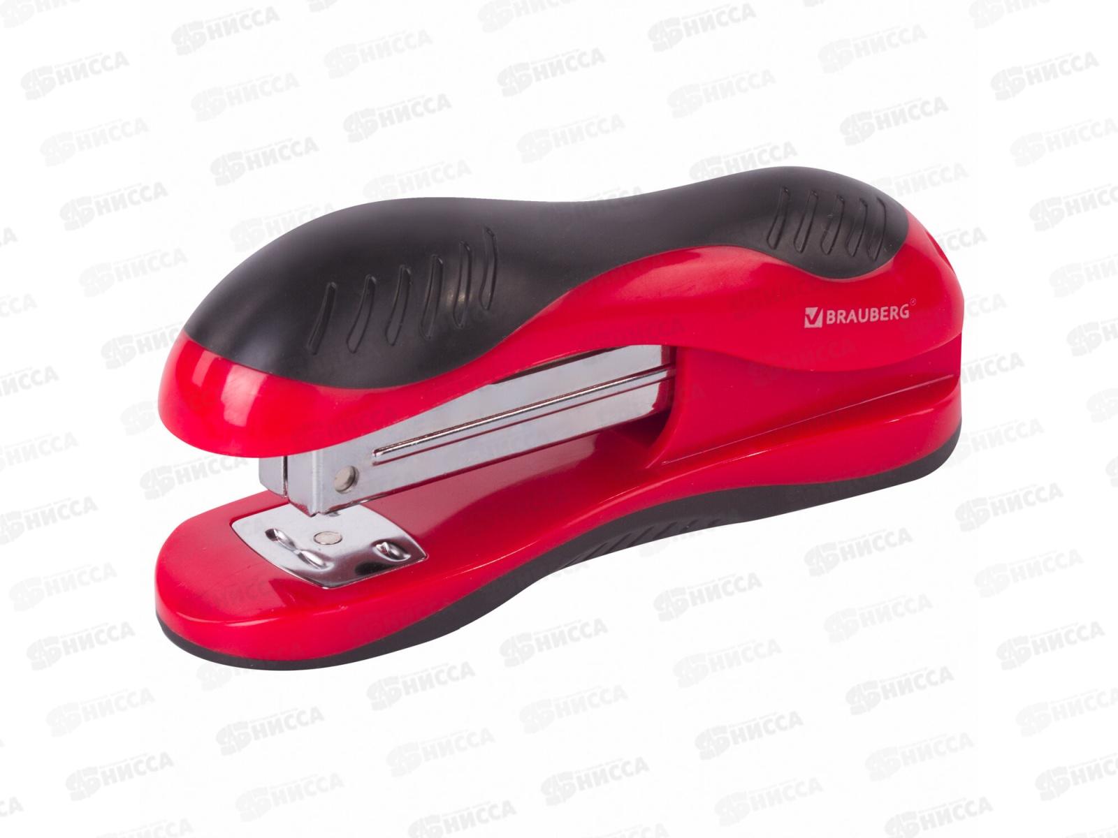 Степлер №24/6,26/6 BRAU &quotJet&quot до 25л красно-черный 229688 *12
