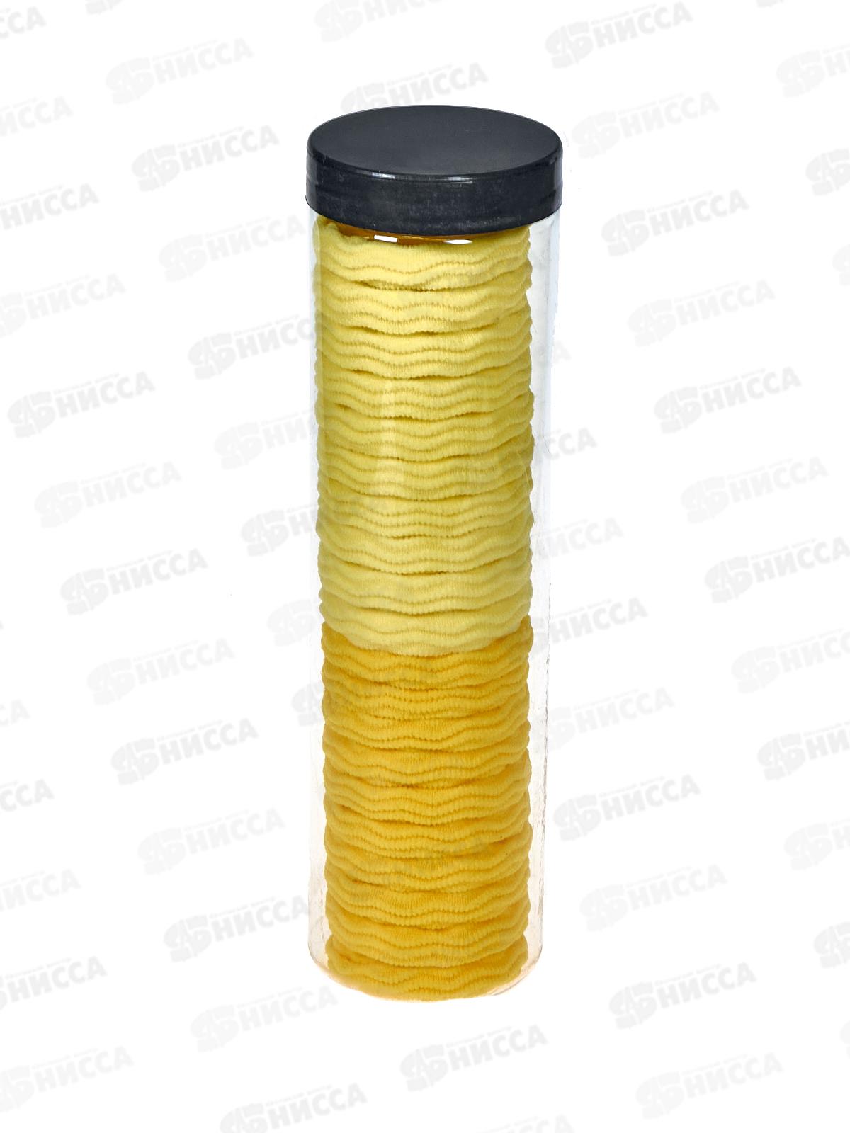 Резинка д/волос 40мм. желтая №7665 (уп 20шт)