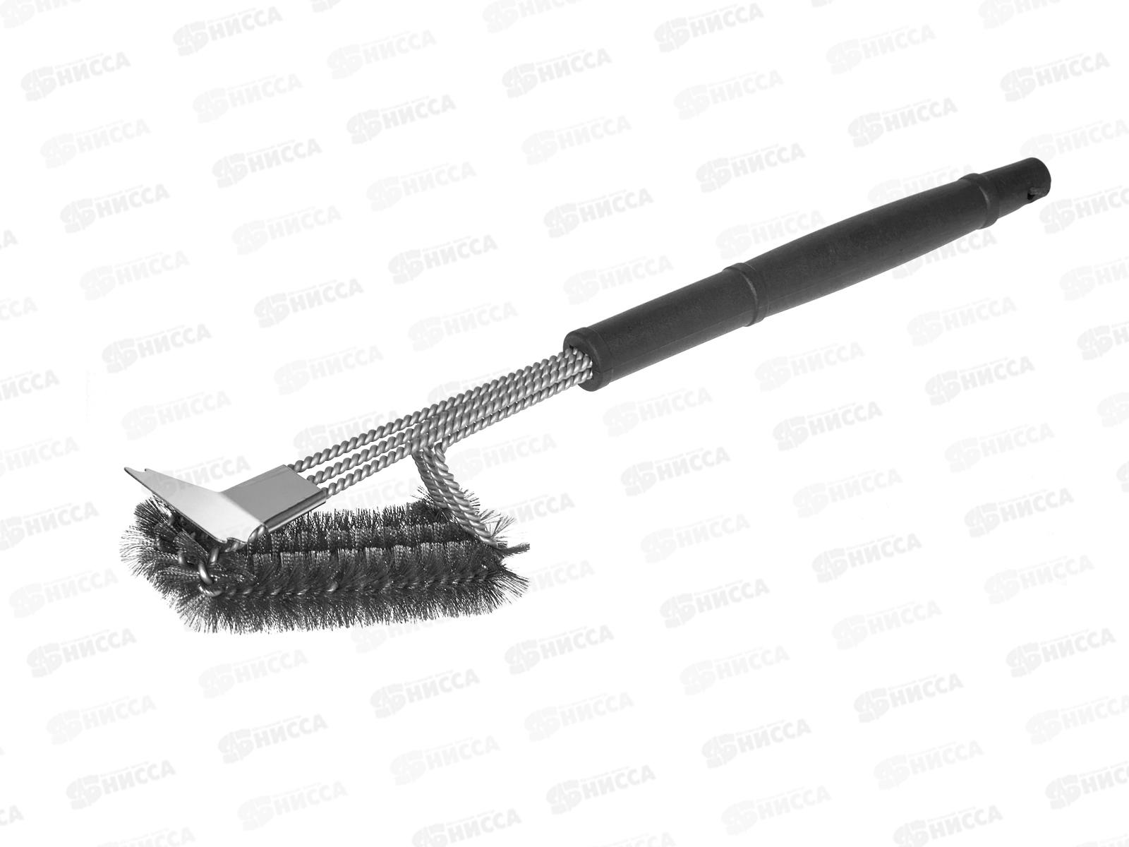 Щетка для чистки гриля 46см усиленная со скребком 666008 *24