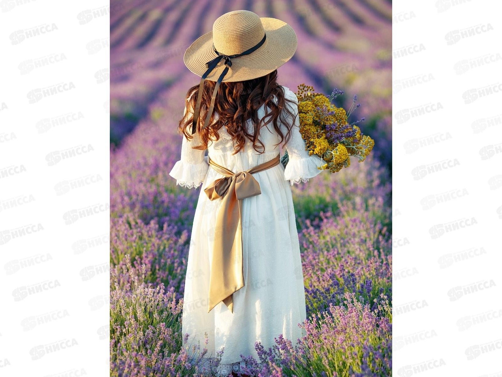 Алмаз. мозаика (класс.) 30х40см Девушка в поле, АЛМ-0044 с подр.