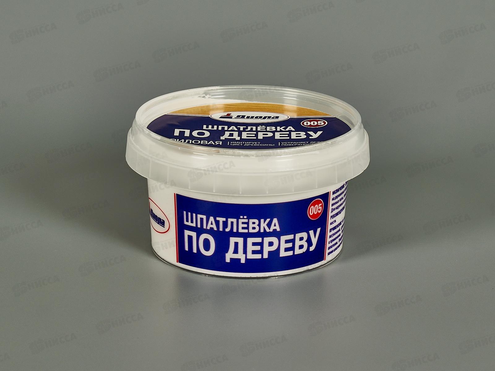 Шпатлевка по дереву акриловая белая Д-005 0,25кг *1/6